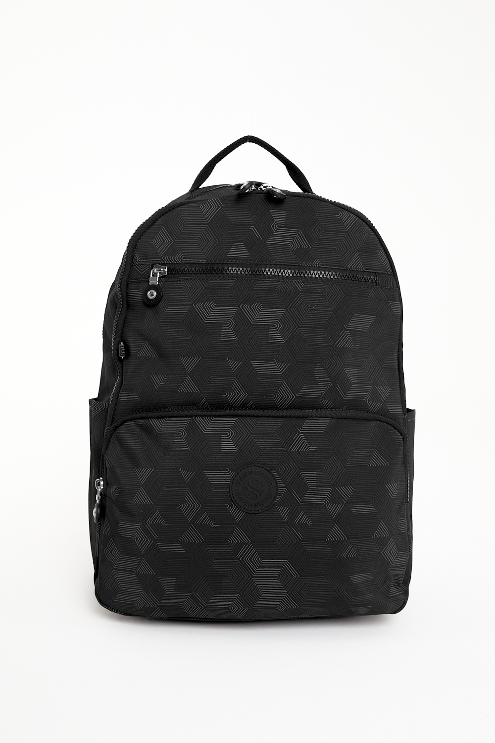 Unisex Suya Dayanıklı Orta Boy Krinkıl Kumaş Siyah Desenli Laptop