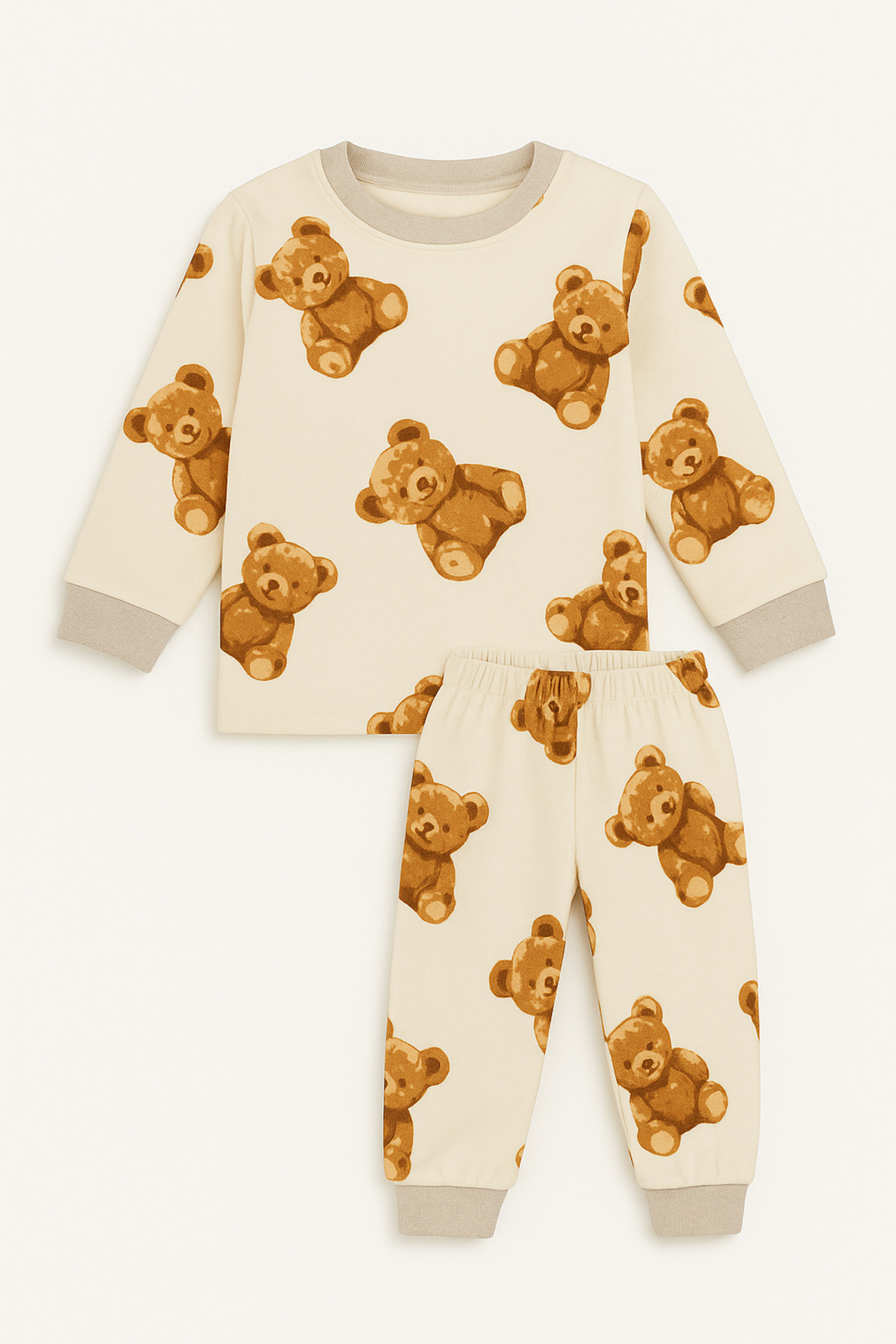 Oz Baby Unisex Termal Süet Pijama Takımı 1-4 Yaş | Yeni Sezon Dolgulu Çoc