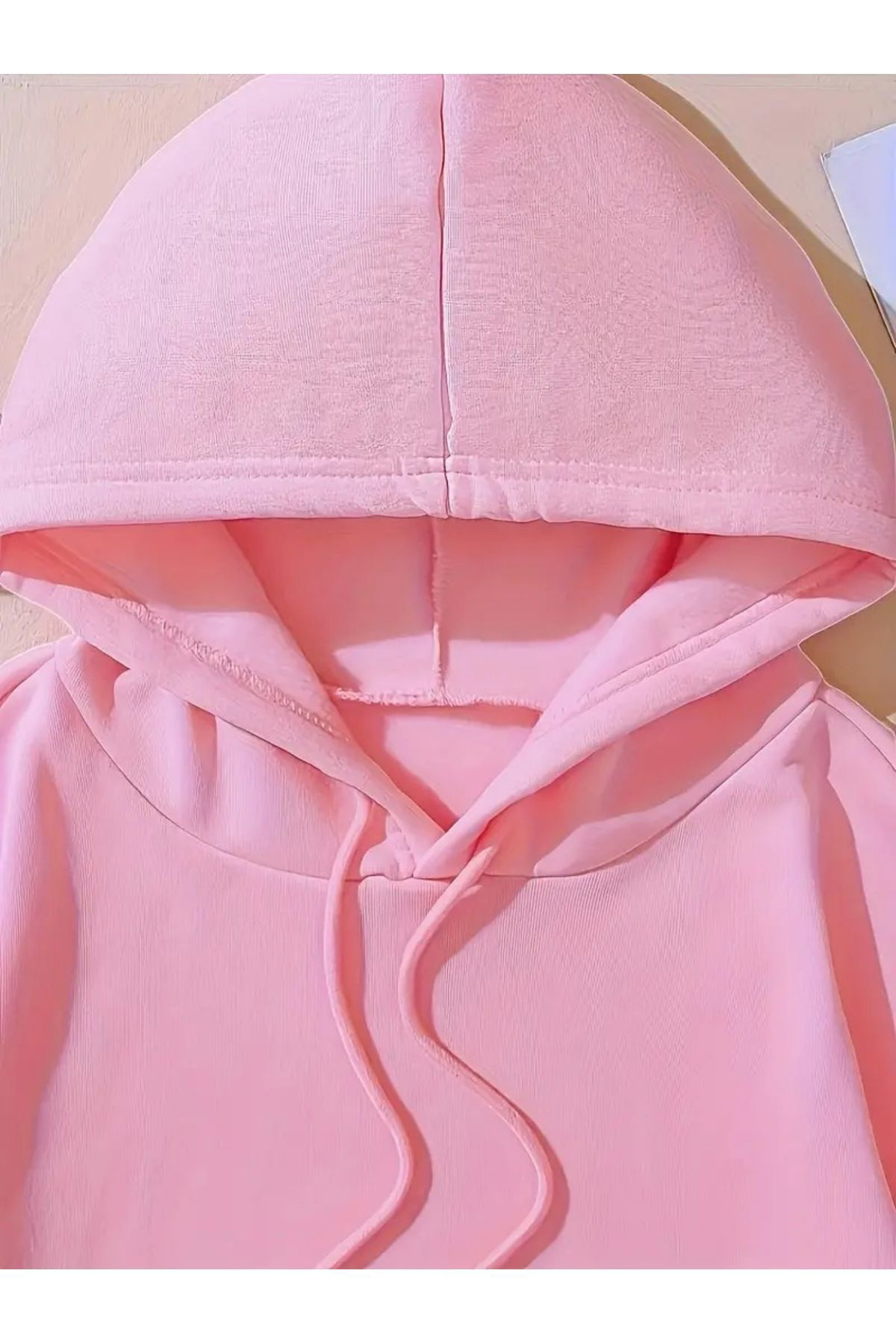 Unisex Üç İplik Pamuklu Kapüşonlu Oversize Hoodie...