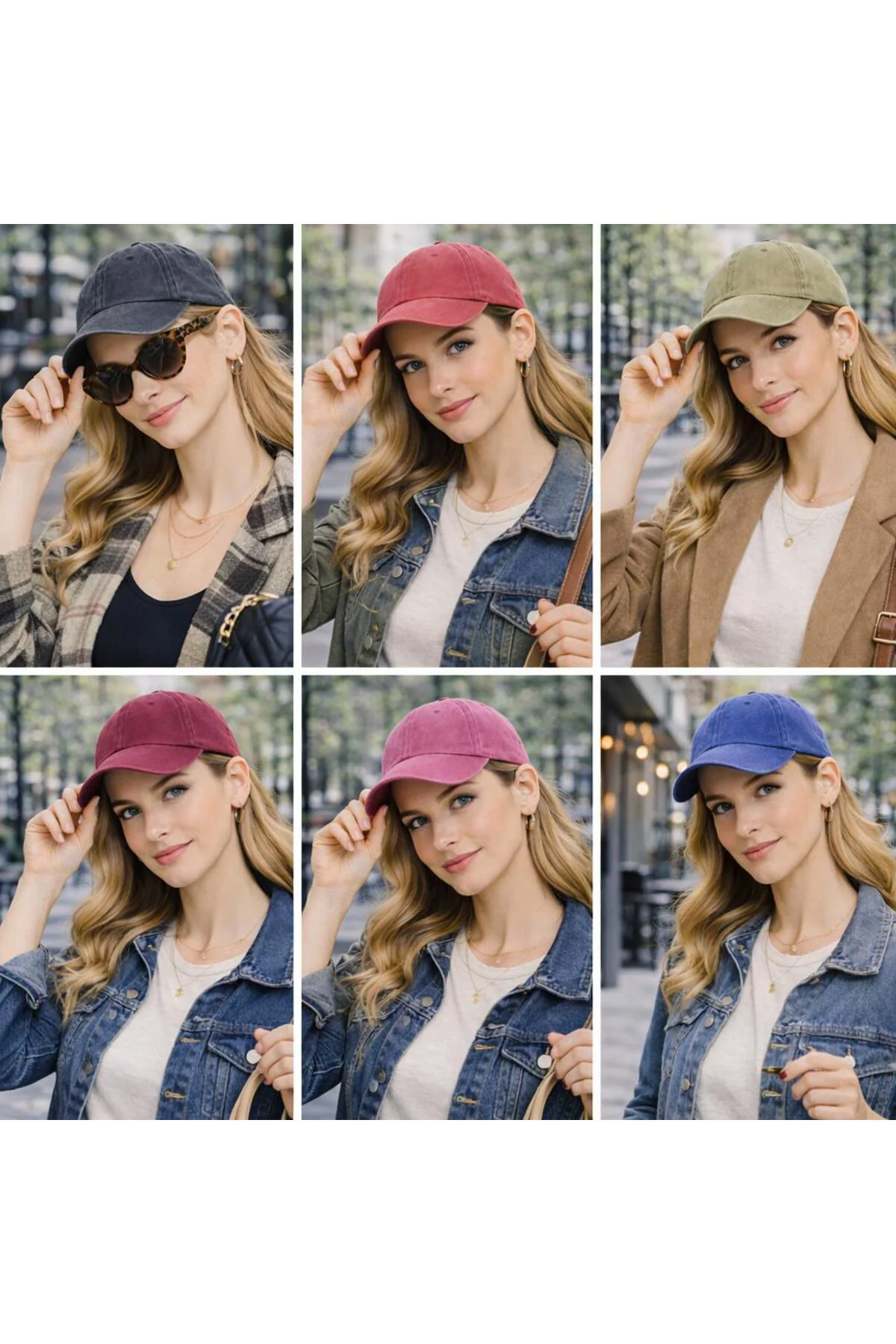 Unisex Yıkamalı Şapka Vintage Eskitme Düz Cap, Günlük Trend Şapka