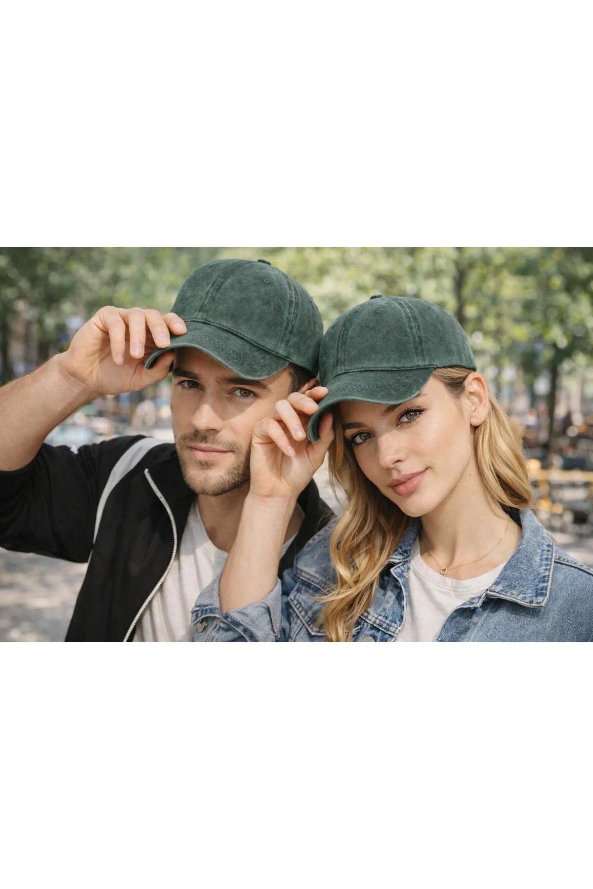 Unisex Yıkamalı Şapka Vintage Eskitme Düz Cap, Günlük Trend Şapka