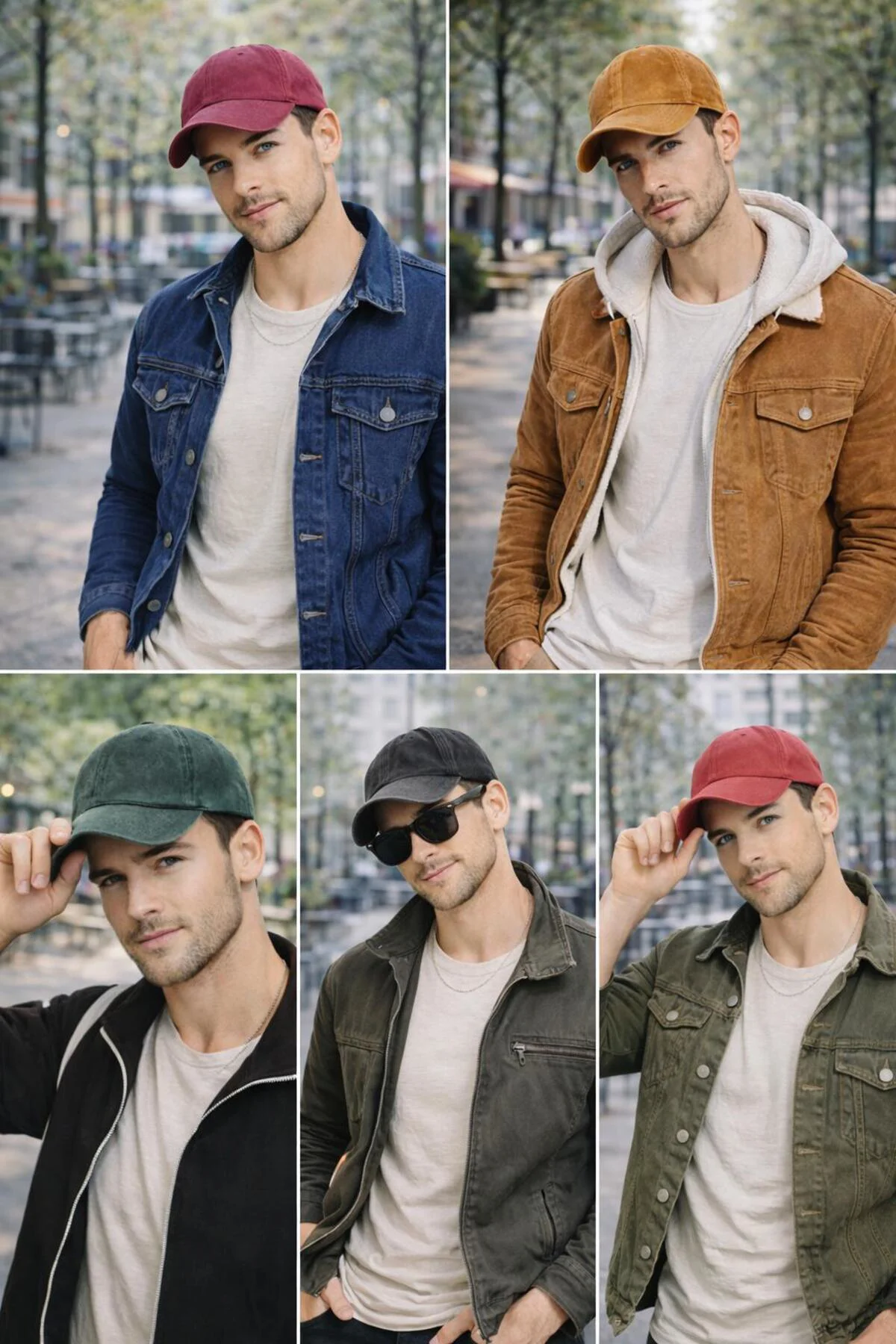 Unisex Yıkamalı Şapka Vintage Eskitme Düz Cap, Günlük Trend Şapka