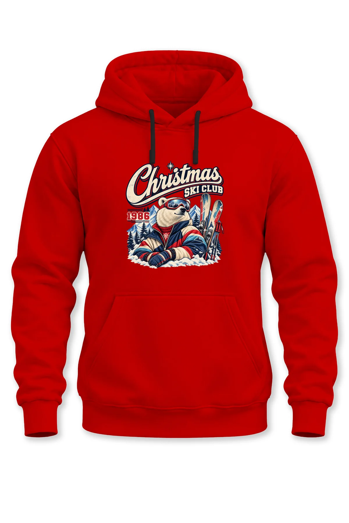 Unisex Yılbaşı Temalı Christmas Ski Club 1986 Kutup Ayısı Baskılı Kapüşonlu Sweatshirt Hoodie Unisex Yılbaşı Temalı Christmas Ski Club 1986 Kutup Ayısı Baskılı Kapüşonlu Sweatshirt Hoodie