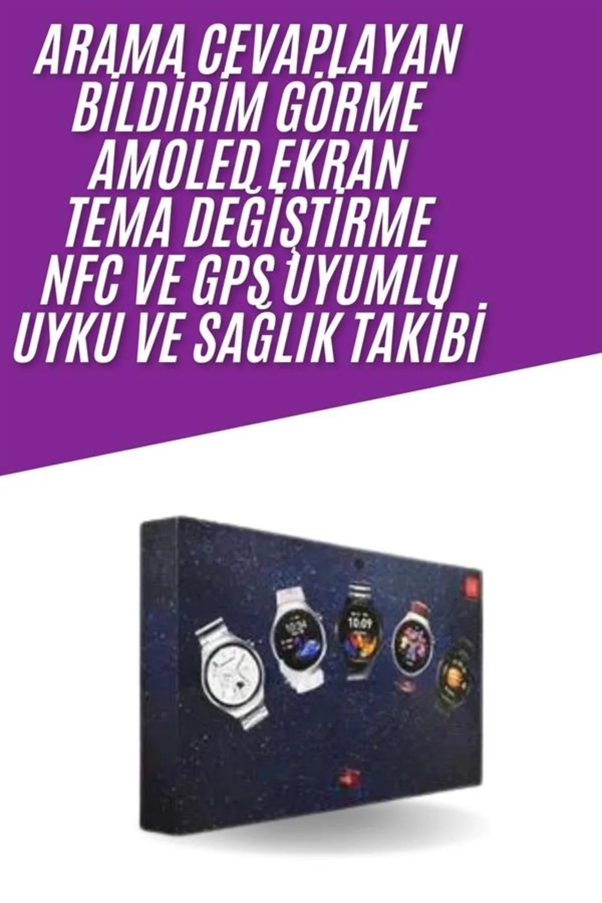 Unısex Yuvarlak Ekranlı 7 Kordonlu Akıllı Saat GPS Destekli Çoklu