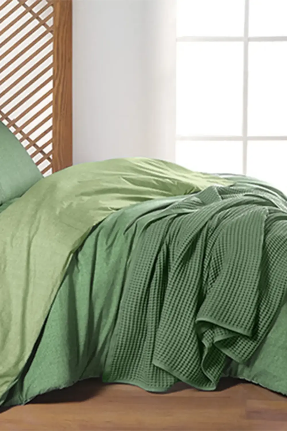 Unitwill Yeşil Tek Kişilik %100 Pamuk Nevresim Takımı