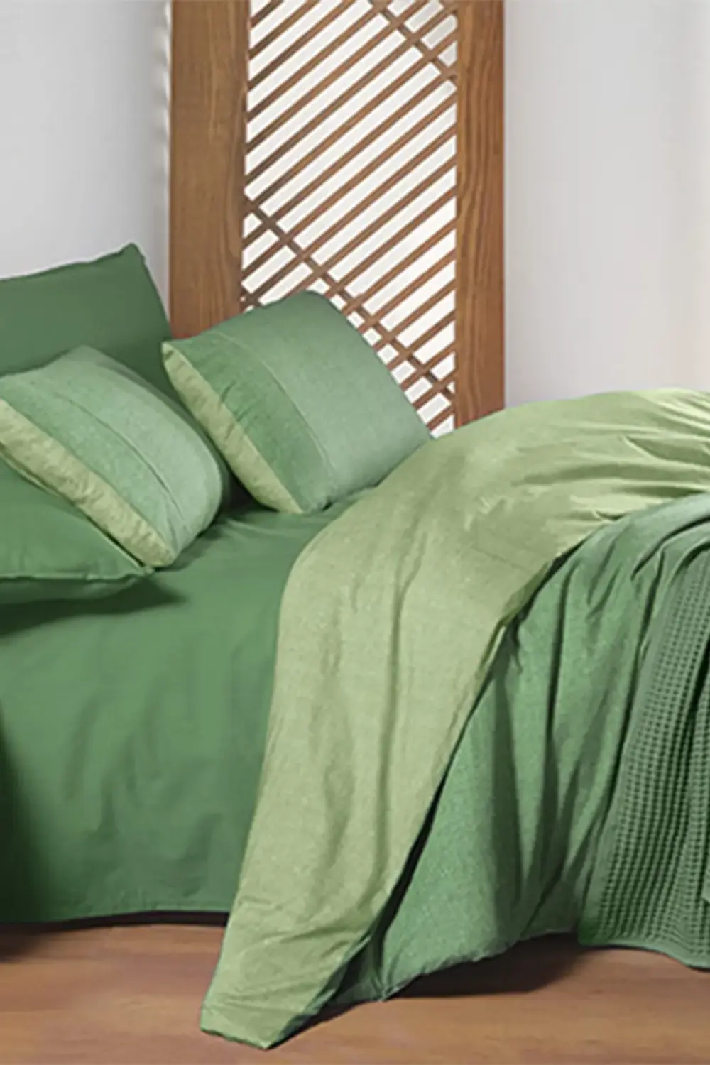 Unitwill Yeşil Tek Kişilik %100 Pamuk Nevresim Takımı