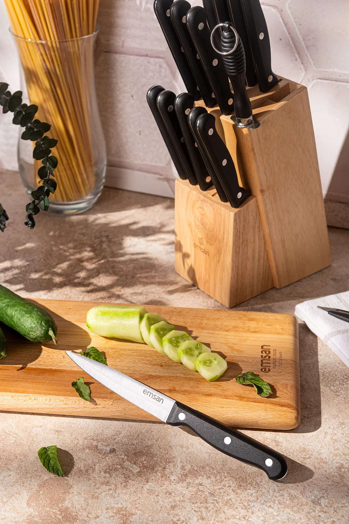 Universal 15 Parça Standlı Bıçak Seti