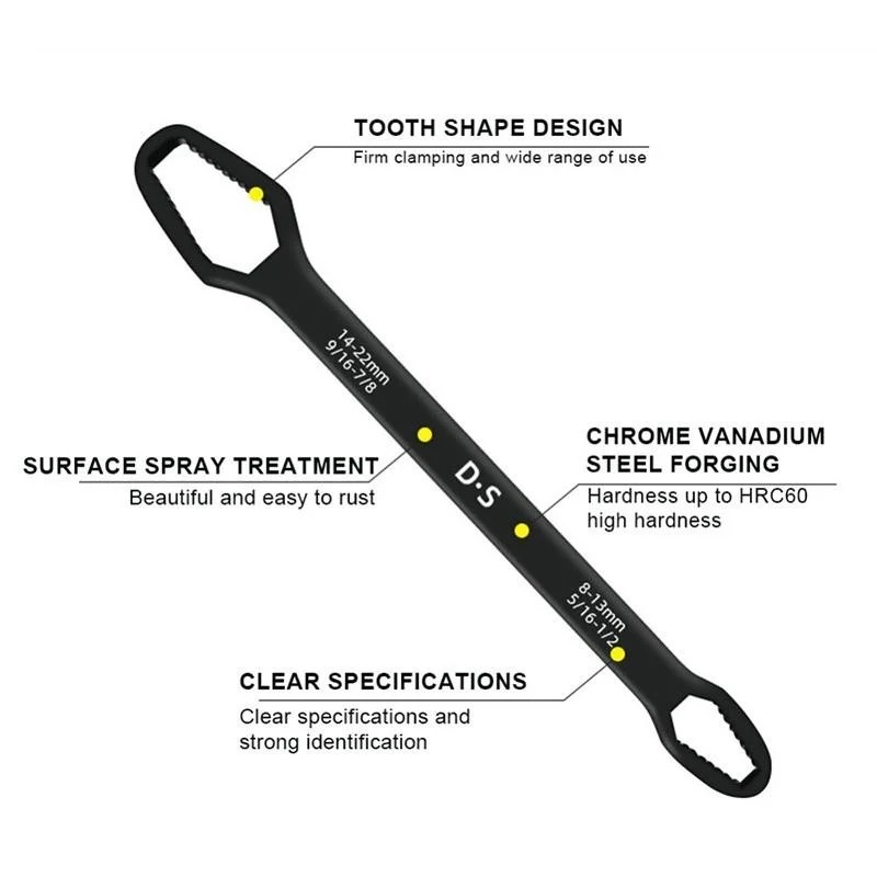 Universal Anahtarı Çift Kafalı  Çok Fonksiyonlu 6-22mm Bx40 Fiyatı, Yorumları ve Özellikleri