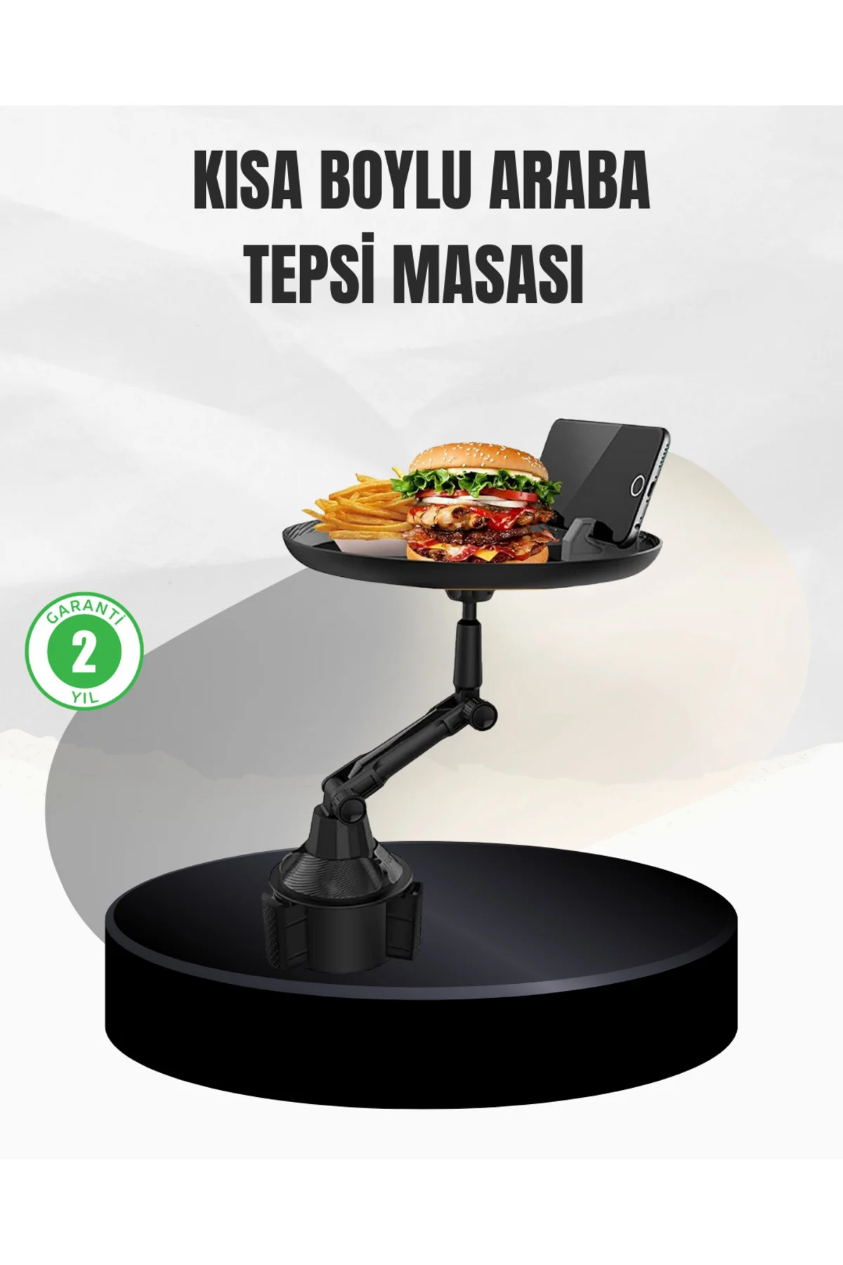 Universal Araç İçi Bardaklık Tepsisi 9 İnç Yemek Alanı ve Telefon