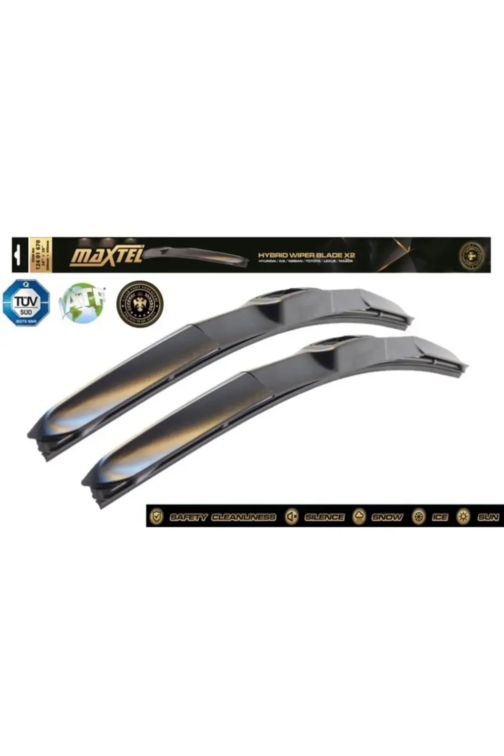 Universal Hybrid Silecek Süpürge Takımı 26"+18" 650mm+450mm 12401 Universal Hybrid Silecek Süpürge Takımı 26"+18" 650mm+450mm 12401