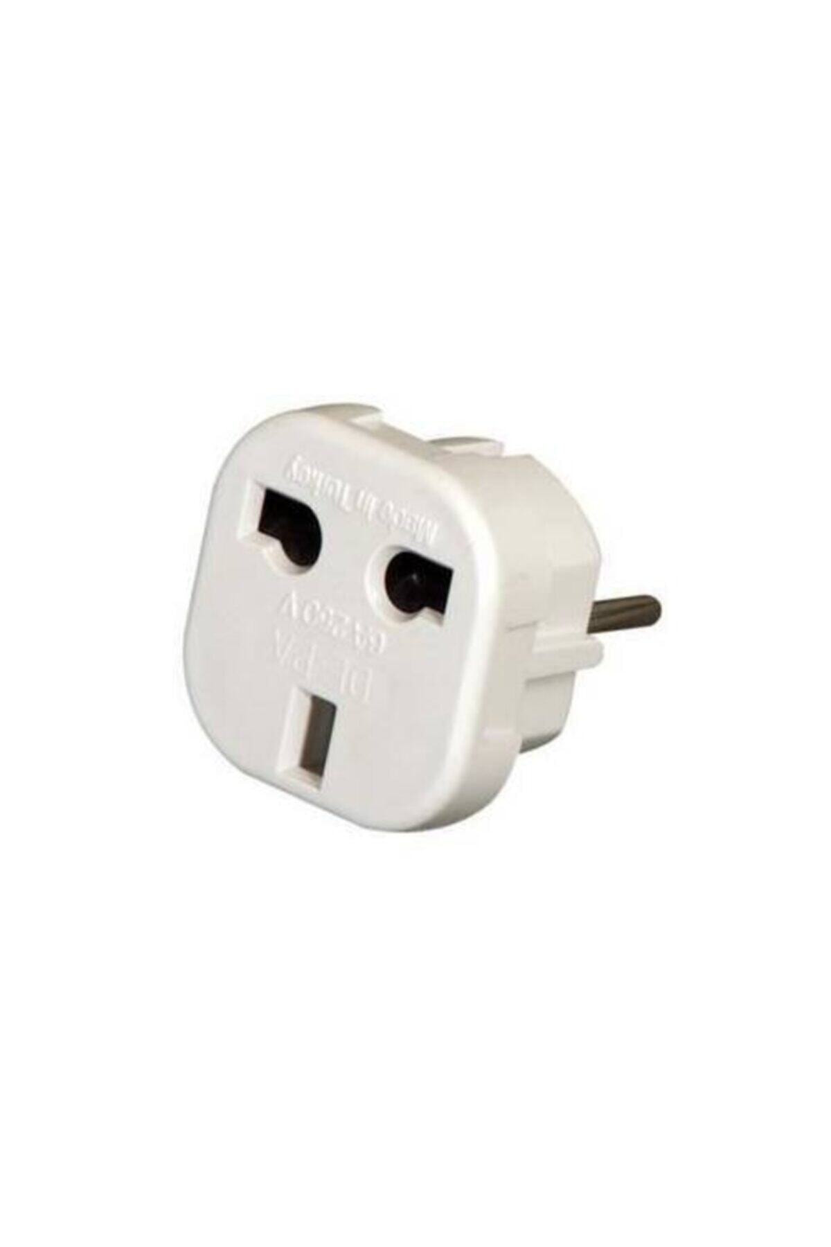 Üniversal Ingiliz Çevirici Beyaz Erkek Elektrik Topraklıpriz Dönü