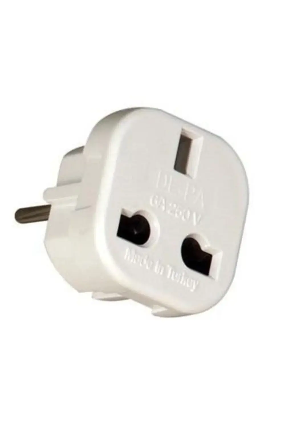 Üniversal Ingiliz Çevirici Beyaz Erkek Elektrik Topraklıpriz Dönü