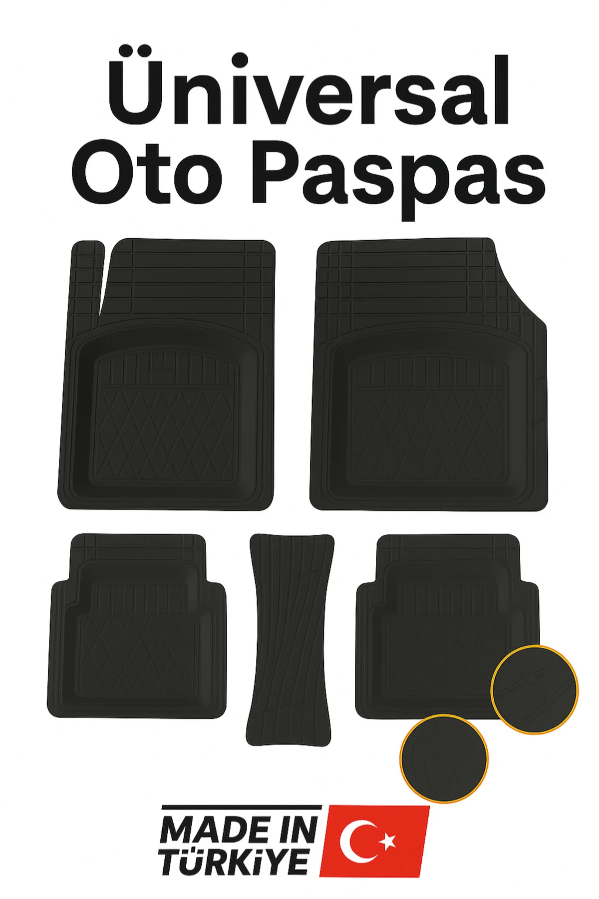 Universal Kesim 3D Havuzlu Oto Paspas Takımı | 5 Parça | PU+PVC - Kokusuz ve Yıkanabilir Fiyatı, Yorumları ve Özellikleri