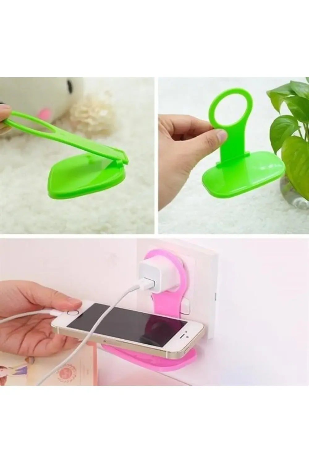 ® Universal Mobil Şarj Priz Askısı ve Telefon Tablet Tutucu Stand