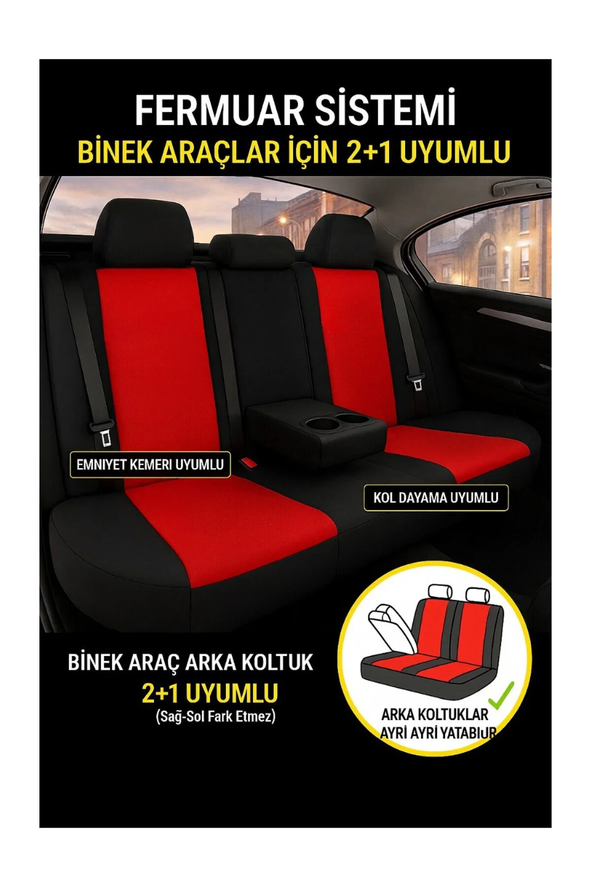 Üniversal Nergis Serisi Tay Tüyü Lacost Oto Koltuk Kılıfı – Kırmı