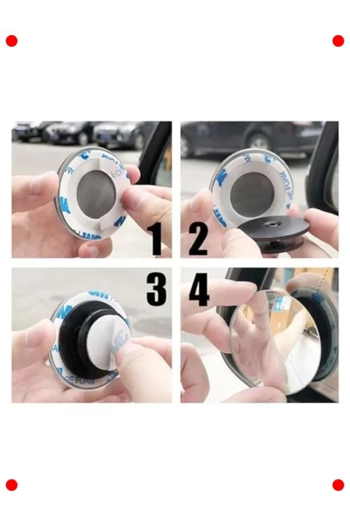 Universal Oynar Başlıklı Kör Nokta Aynası, 2'li Set