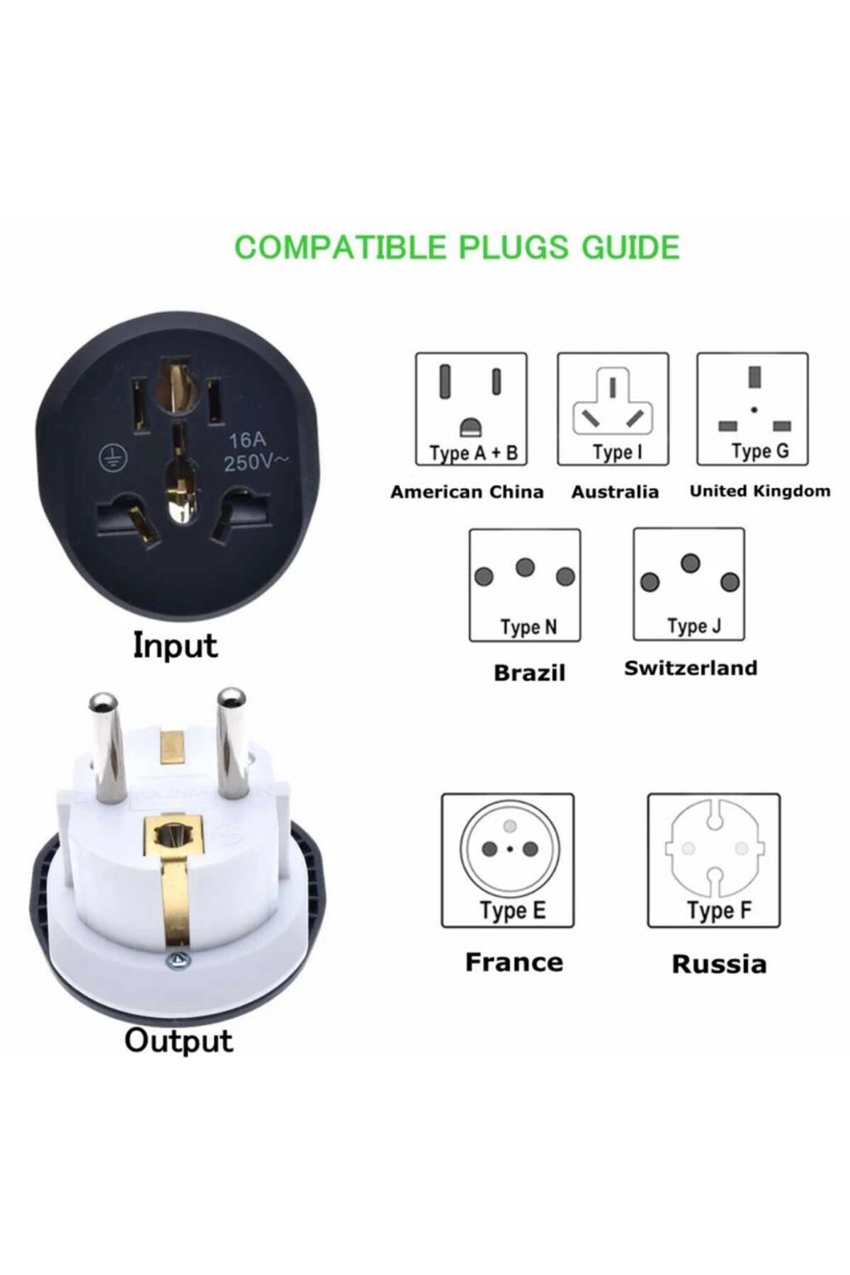 Universal Priz Dönüştürücü Seyahat Tipi Çevirici Priz Ingiliz Ame
