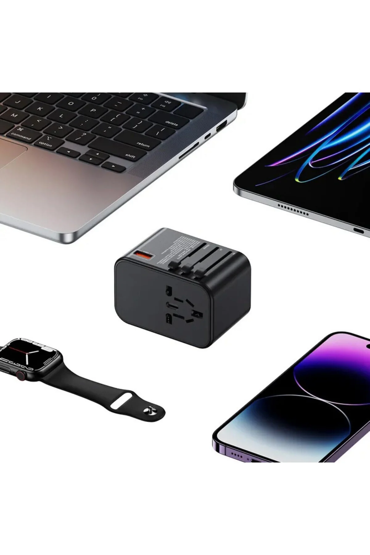 Universal Seyahat Priz Dönüştürücü Adaptör, 45W Şarj Cihazı, 2x U