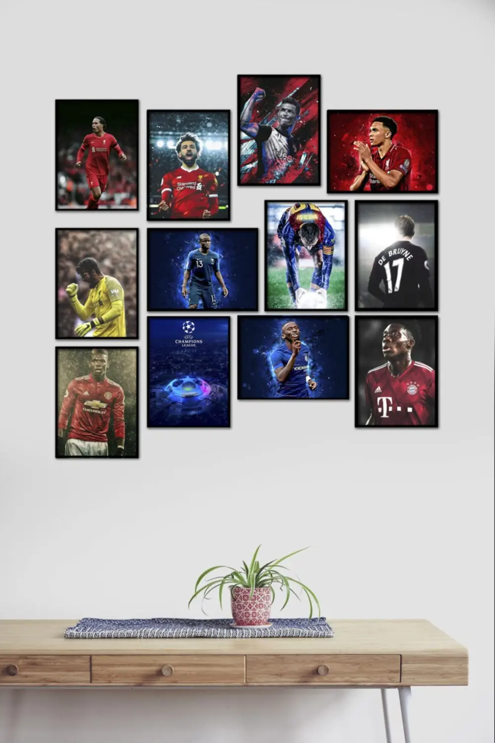 Ünlü Futbolcular Futbol 12 Parça Mdf Tablo