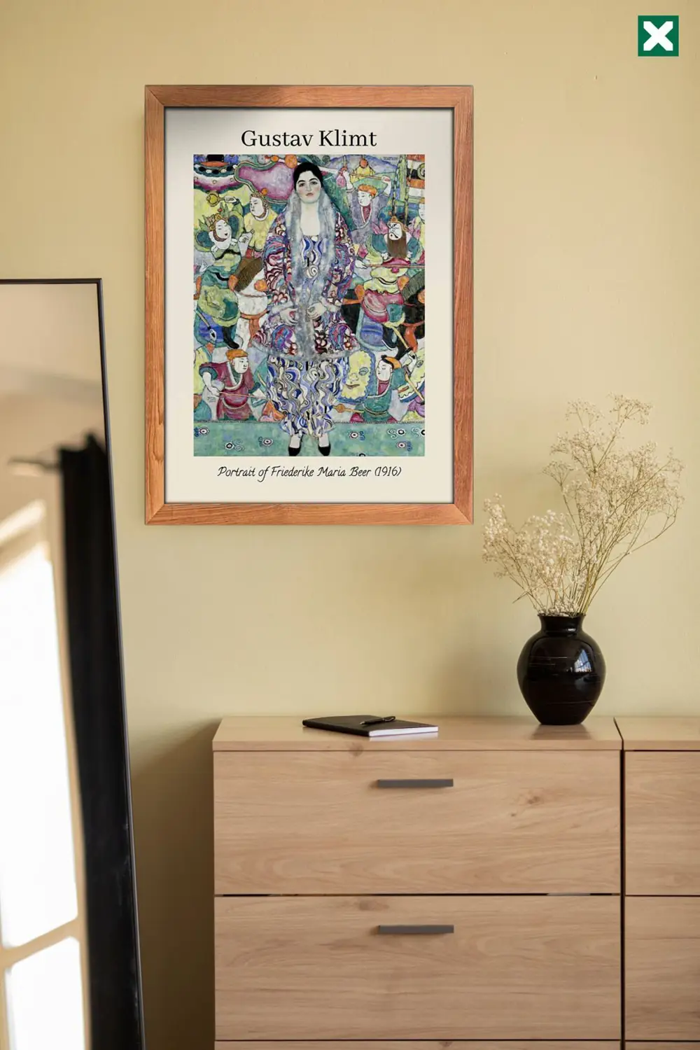 Ünlü Ressam Gustav Klimt 3' lü Set, Çerçeve Görünümlü Modern Mdf 
