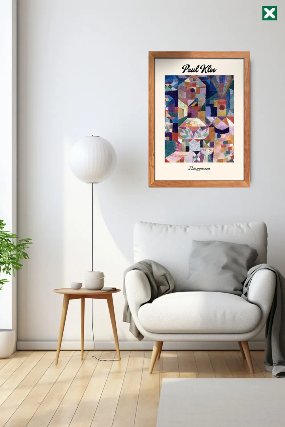 Ünlü Ressam Paul Klee 3' lü Set, Çerçeve Görünümlü Modern Mdf Tab