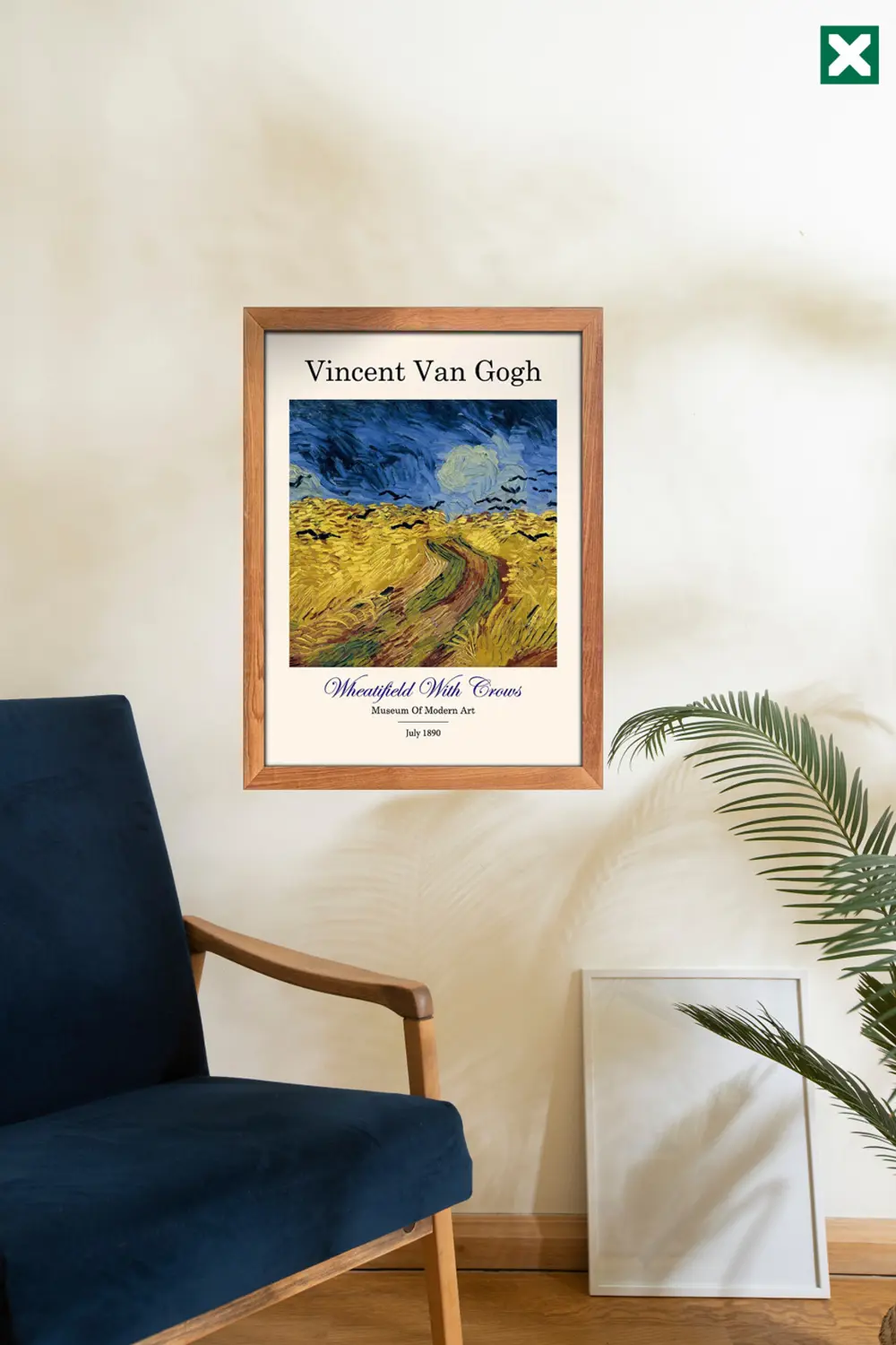 Ünlü Ressam Vincent van Gogh 3' lü Set, Çerçeve Görünümlü Modern 
