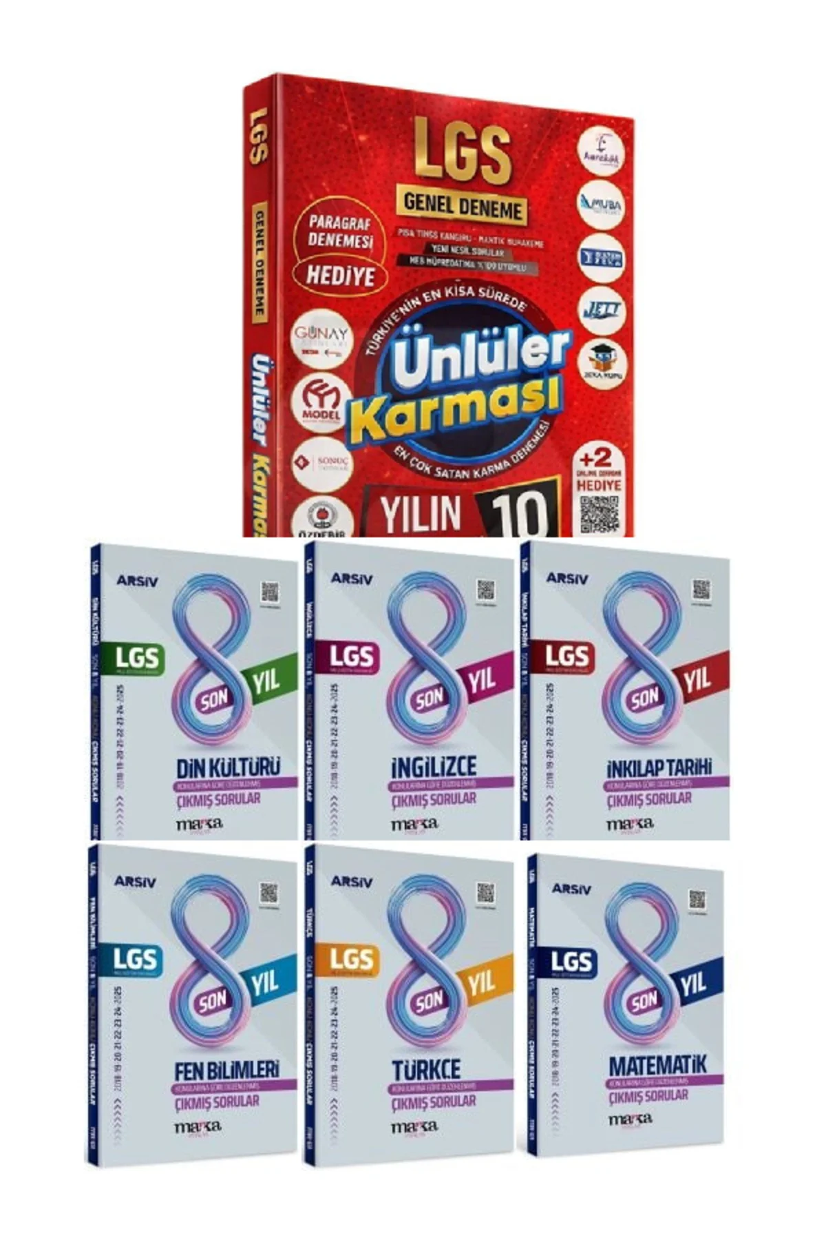 Ünlüler 2026 LGS Deneme Seti 10 Deneme + Marka Konu Konu Çıkmış S