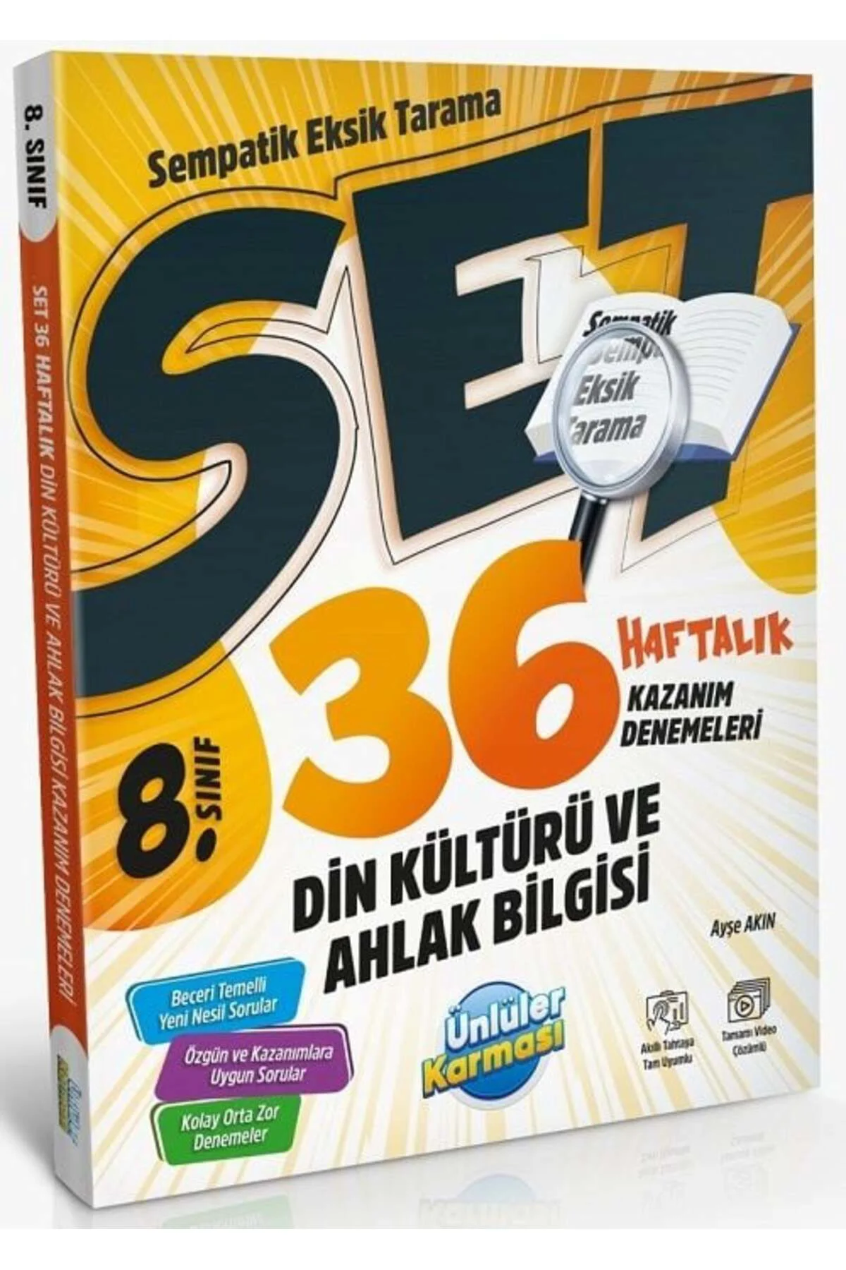 Ünlüler 8. Sınıf Din Kültürü ve Ahlak Bilgisi SET 36 Haftalık Kaz