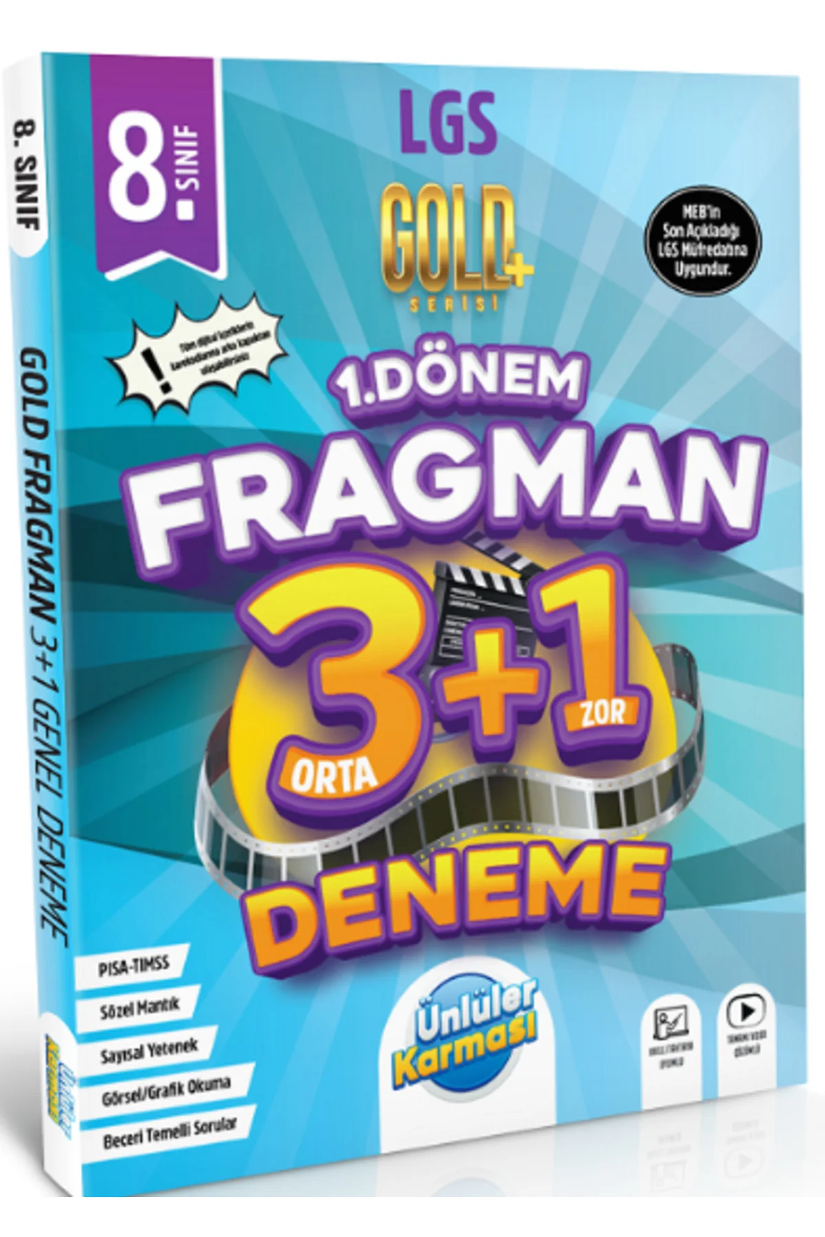 Ünlüler 8. Sınıf Lgs Tüm Dersler 1. Dönem Fragman 3+1 Deneme Gold
