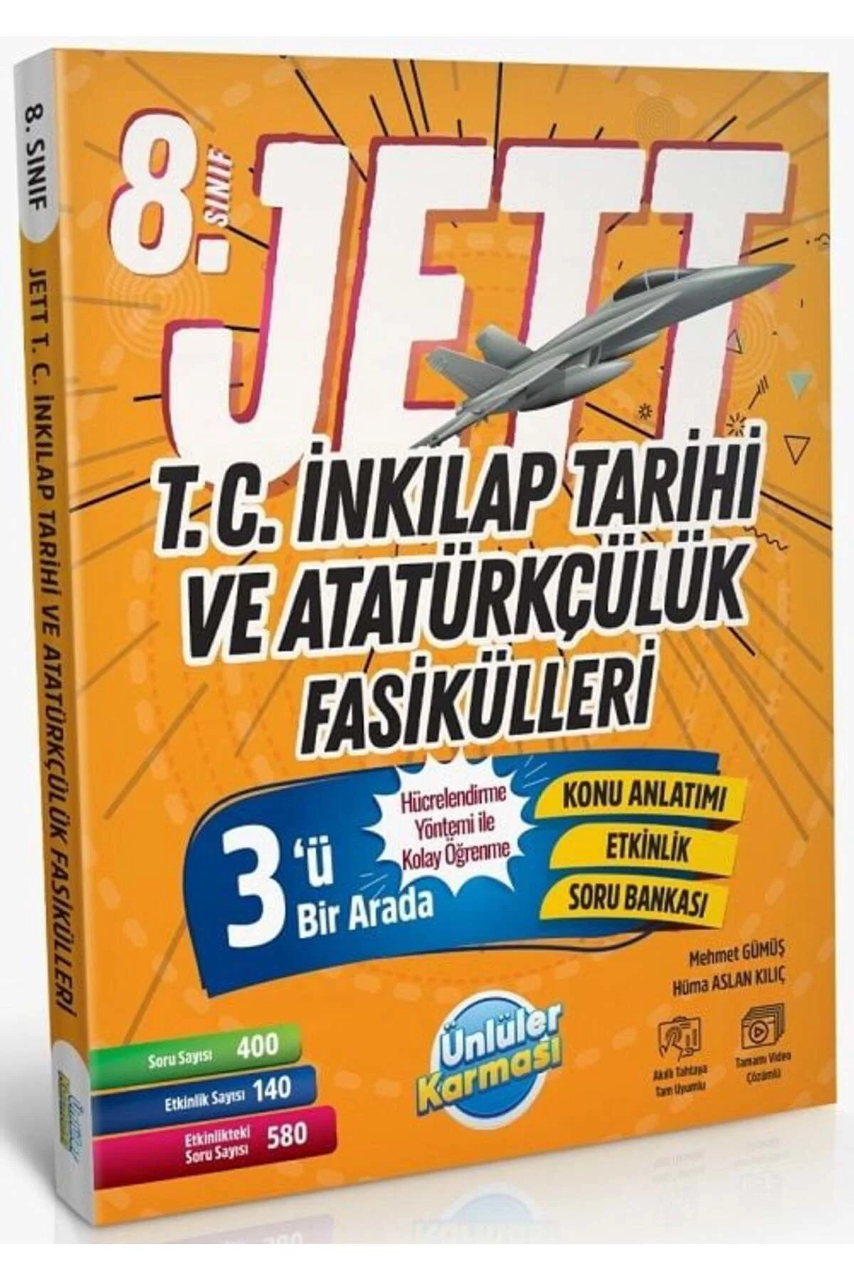 Ünlüler 8. Sınıf T.C İnkılap Tarihi ve Atatürkçülük JETT Soru Fasikülleri Ünlüler Yayınları