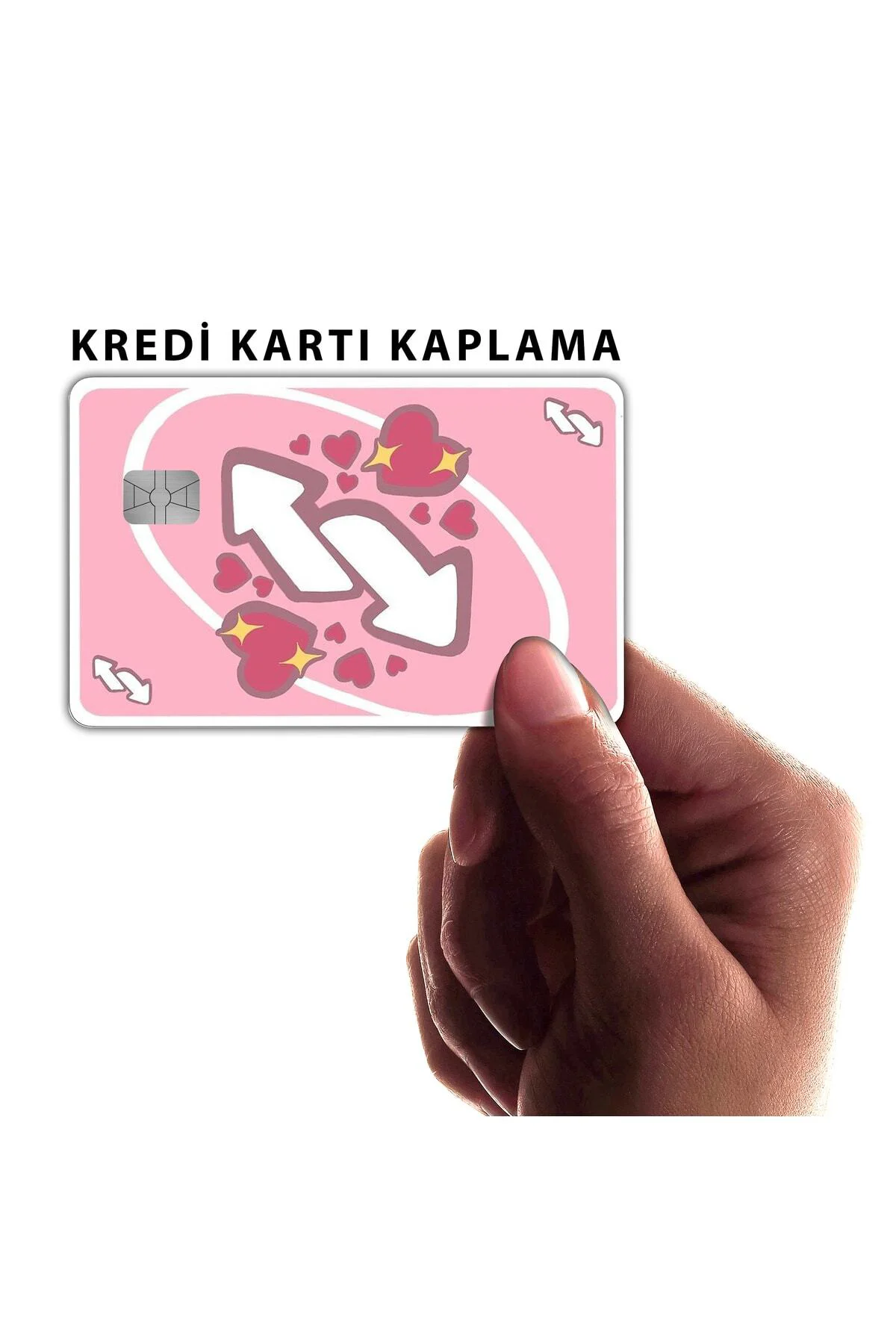 Uno Reverse Pembe Kart Kaplama Sticker