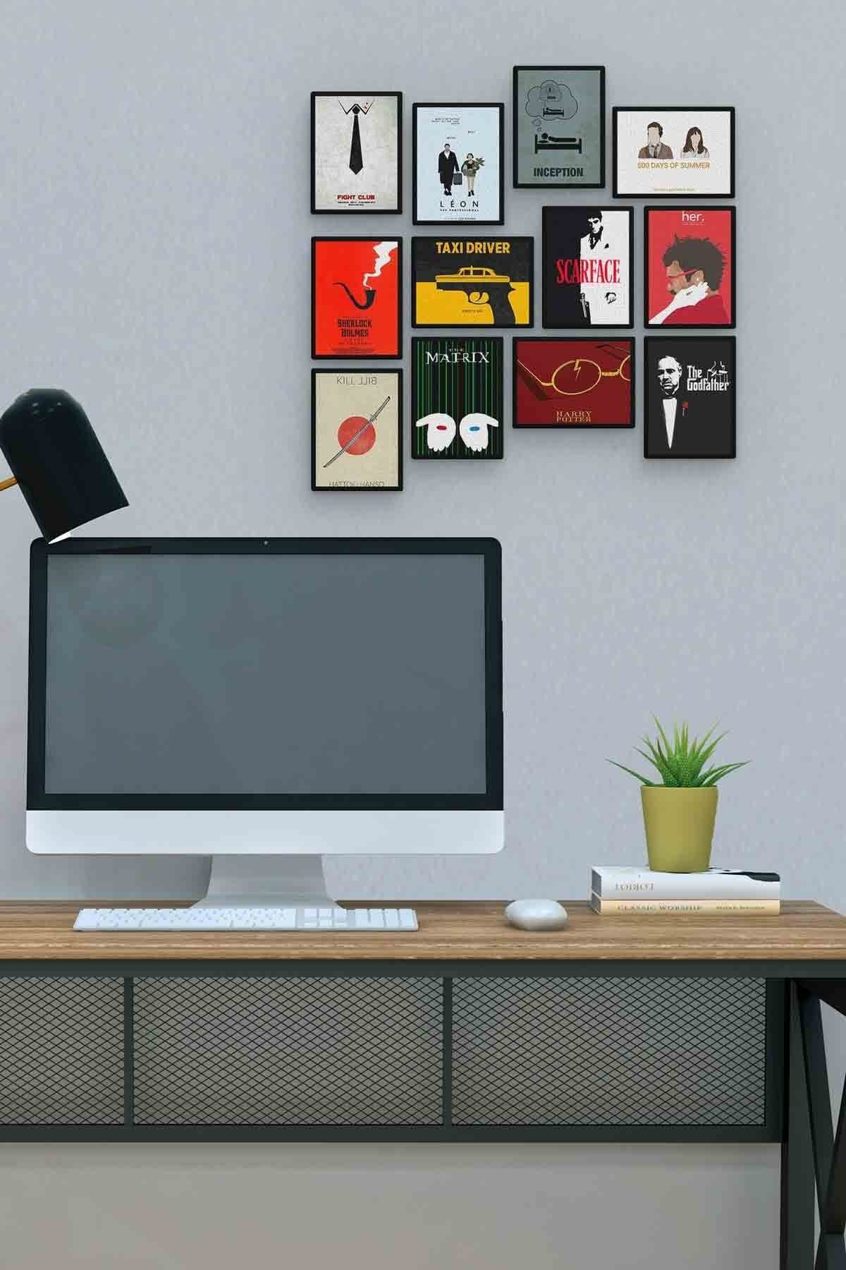 Unutulmaz Filmler 12 Parça Mdf (ahşap) Tablo Ofis Boyu 