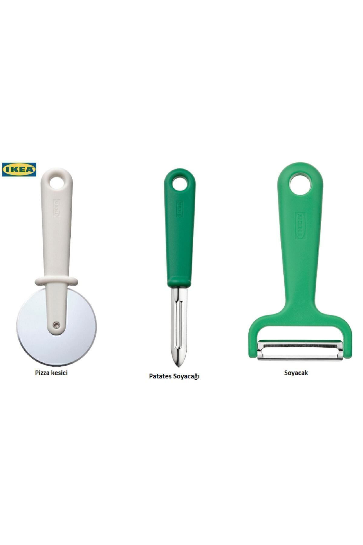 Uppfylld Pizza Kesici + Yeşil Patates Soyacağı + Yeşil Soyacak 1 