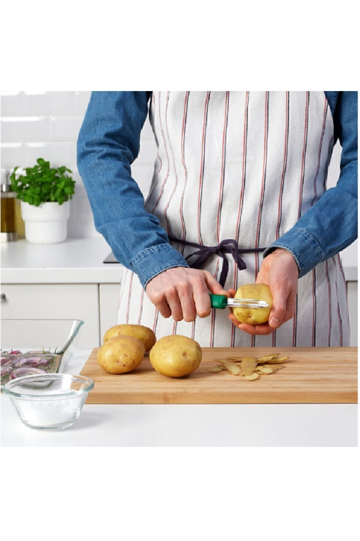 Uppfylld Pizza Kesici + Yeşil Patates Soyacağı + Yeşil Soyacak 1 