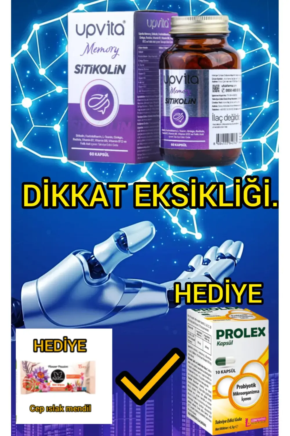 UPVİTA SİTİKOLİN MEMORY 60KP (UFUK FARMA)
