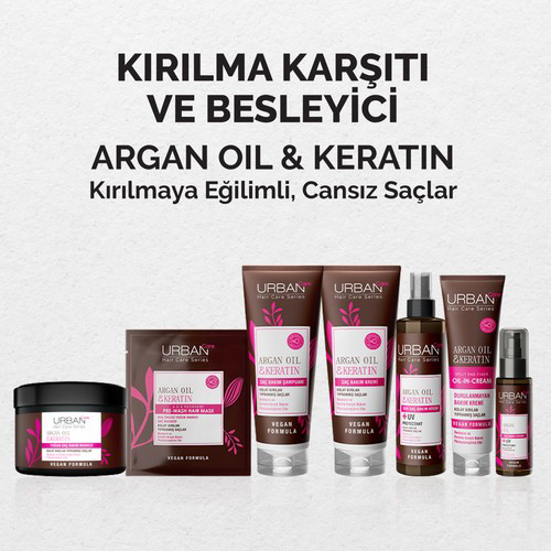 	 İsimsiz Marka: İd 2646545 Urban Argan Oil & Keratin Saç Bakim Kremi Yipranmiş Saçlar 250Ml