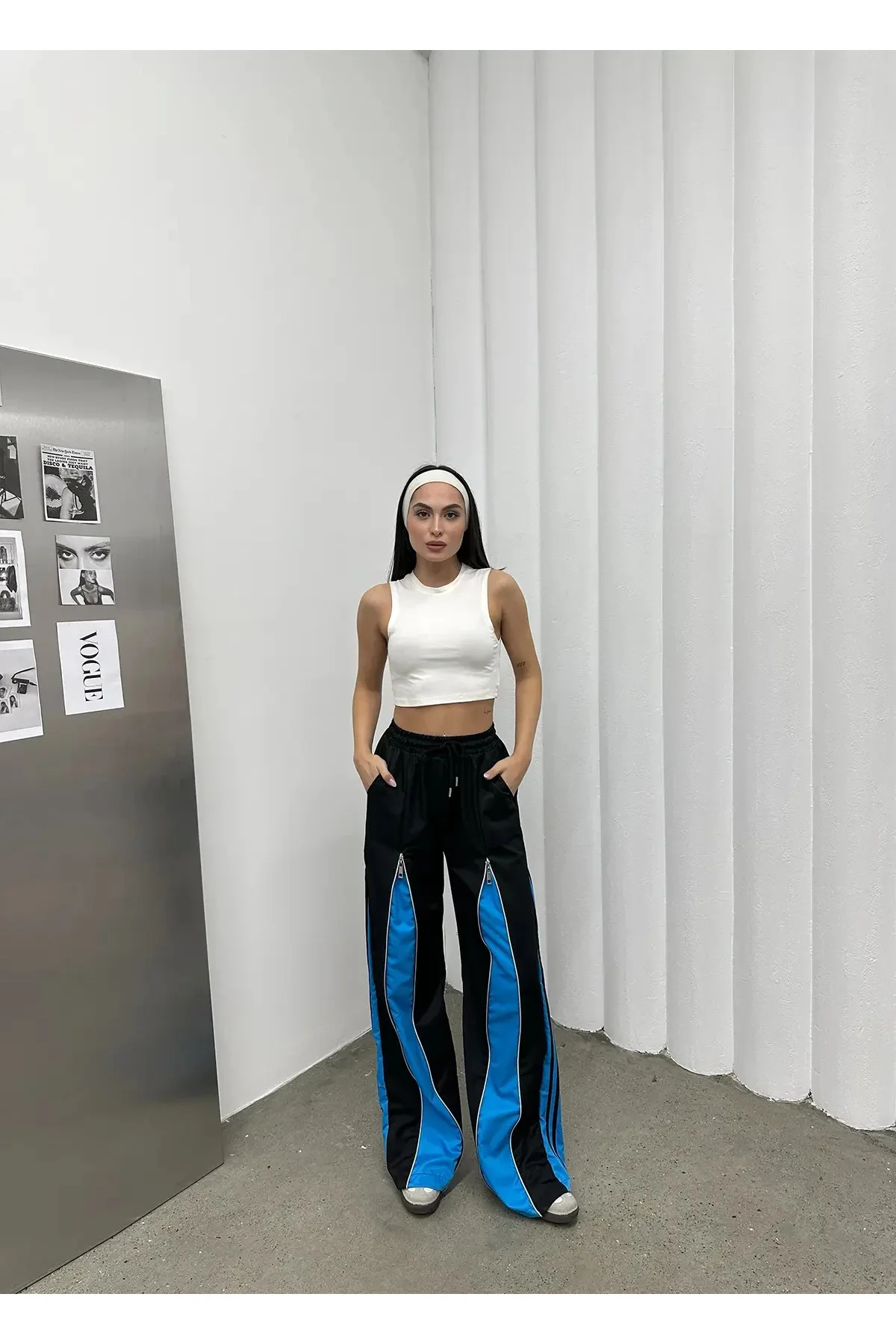 Urban Zip Track Pant – Blok Detaylı Urban Zip Track Pant – Blok Detaylı