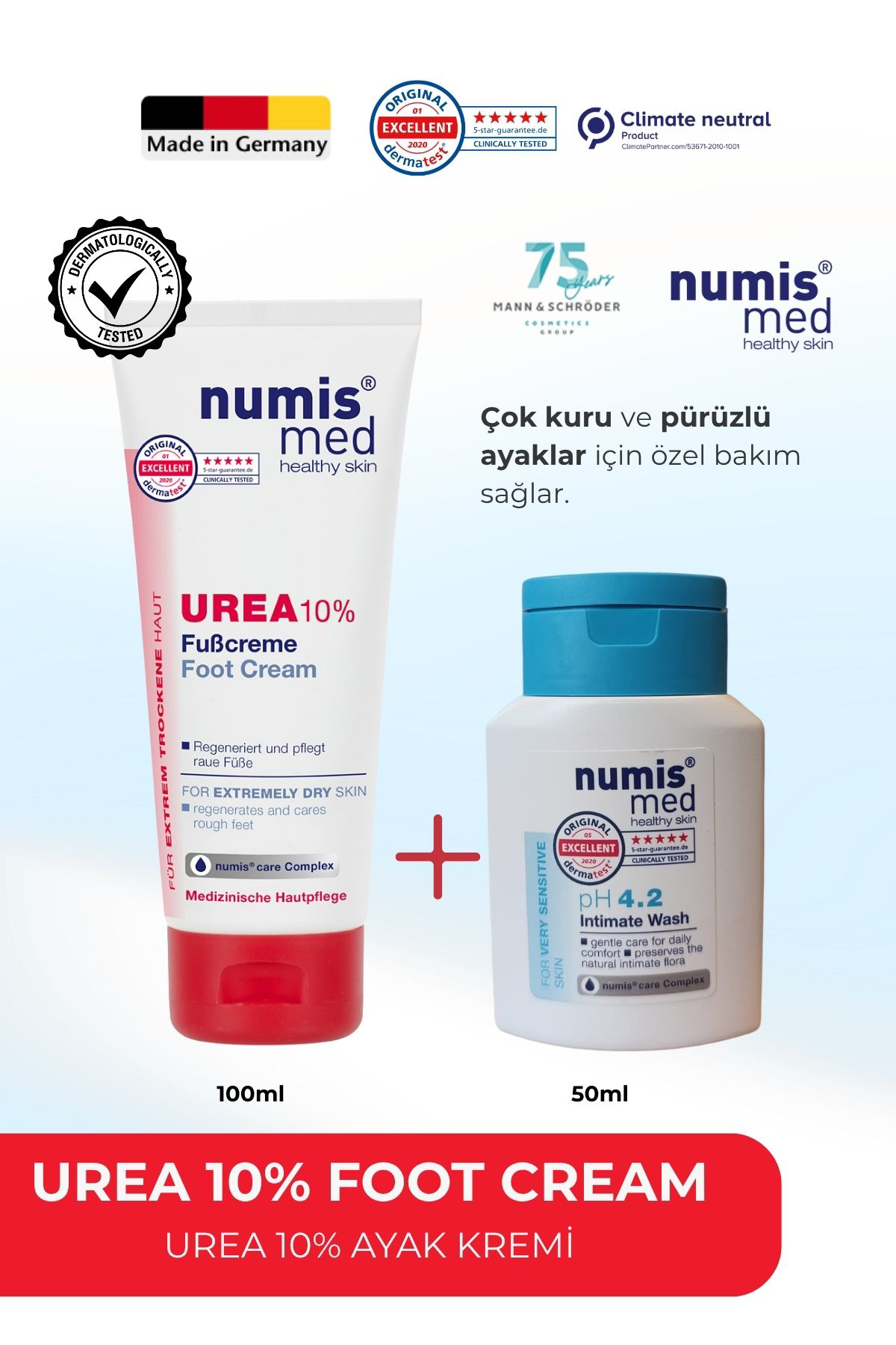 UREA 10% Ayak Kremi 100 ml – Çok Kuru ve Atopik Ciltler İçin Yoğun Onarıcı Bakım Kremi