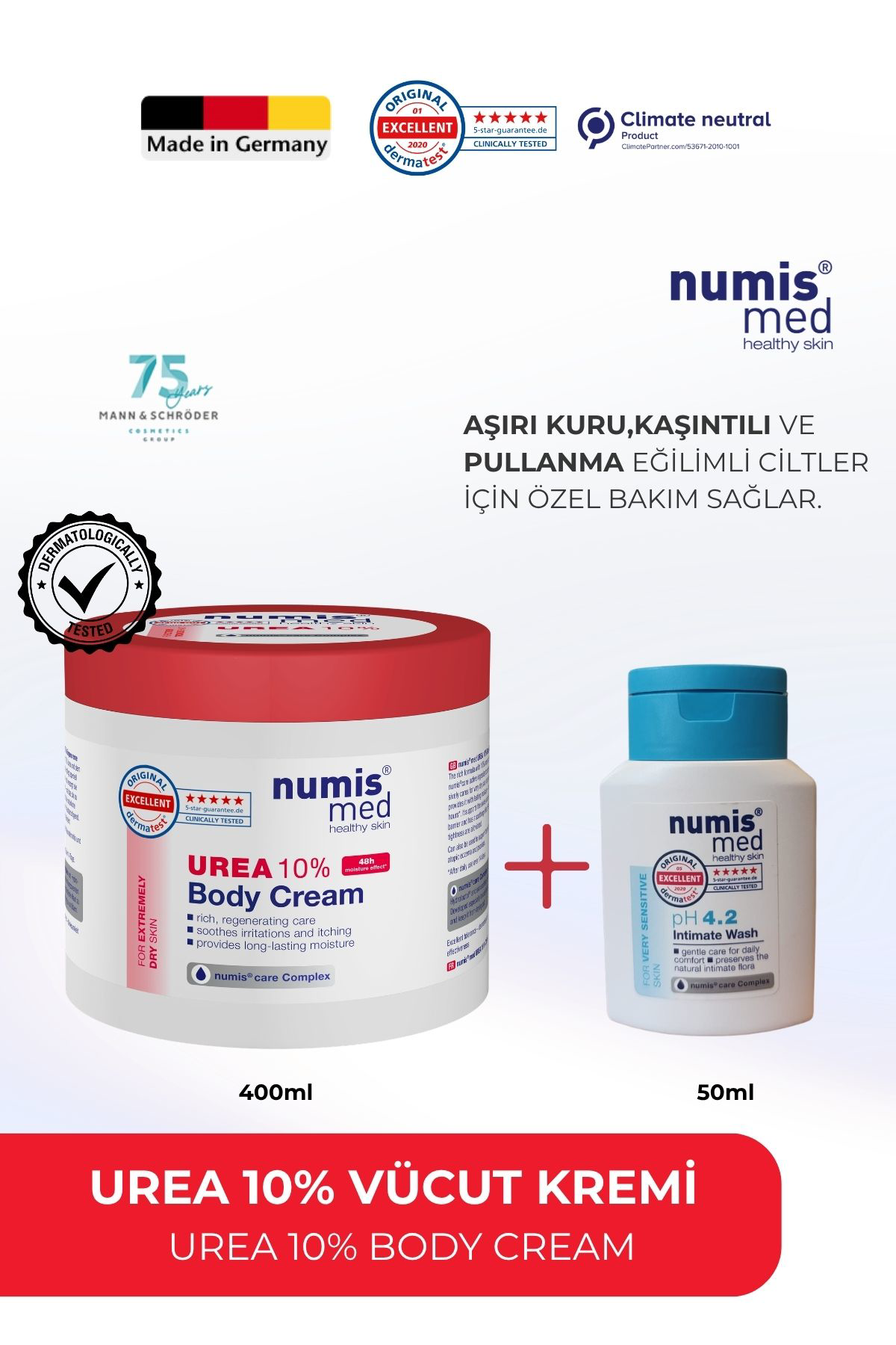 UREA %10 Vücut Kremi 400 ml - Çok Kuru ve Pullanma Eğilimli Ciltler İçin Yoğun Nemlendirici