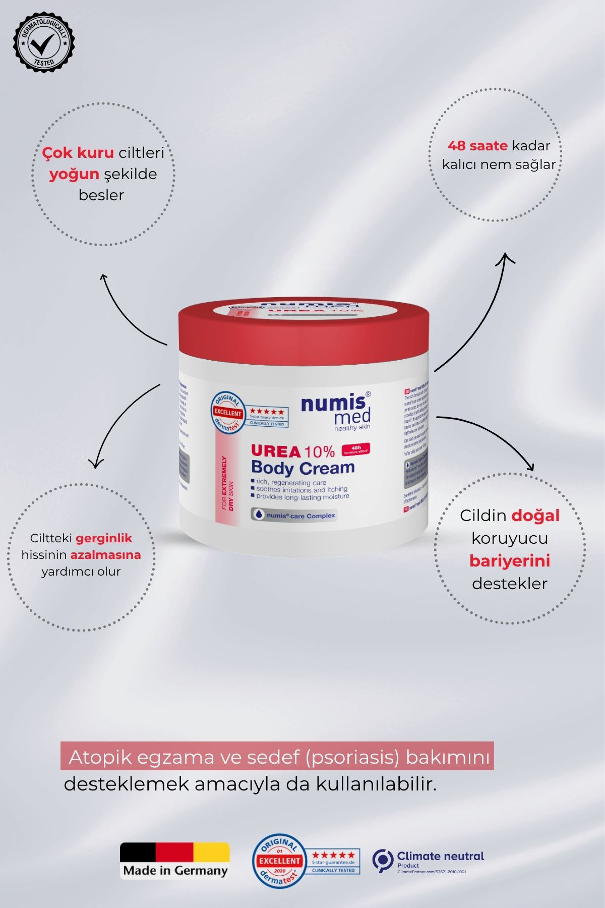 UREA %10 Vücut Kremi 400 ml - Çok Kuru ve Pullanma Eğilimli Ciltler İçin Yoğun Nemlendirici