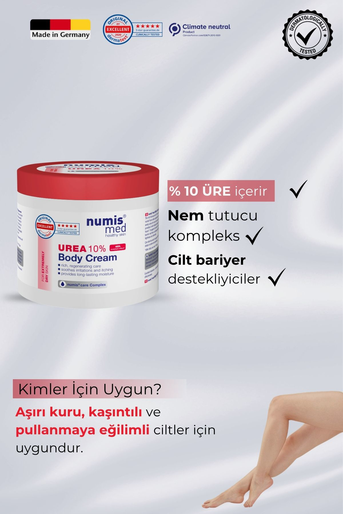 UREA %10 Vücut Kremi 400 ml - Çok Kuru ve Pullanma Eğilimli Ciltler İçin Yoğun Nemlendirici