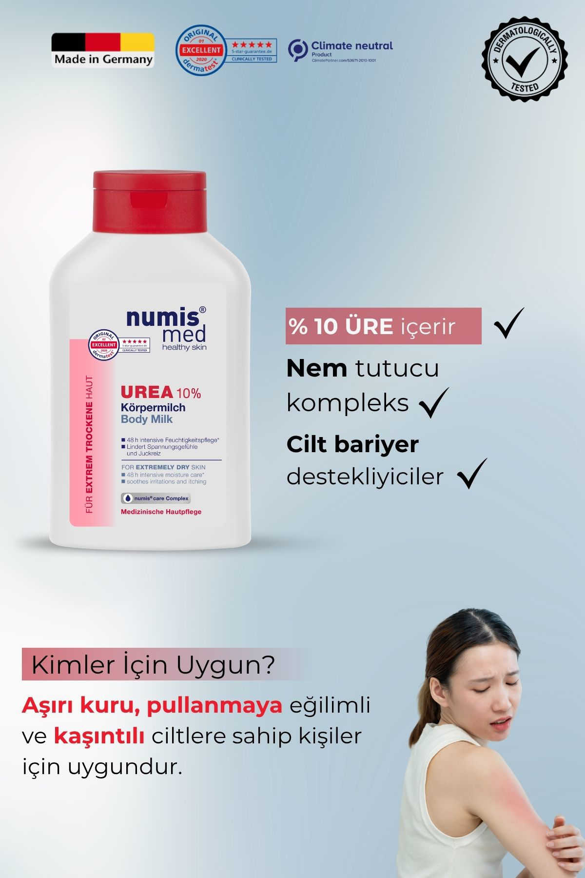 UREA %10 Vücut Sütü 300 ml - Çok Kuru Ciltler İçin Yoğun Nem ve Onarıcı Bakım UREA %10 Vücut Sütü 300 ml - Çok Kuru Ciltler İçin Yoğun Nem ve Onarıcı Bakım