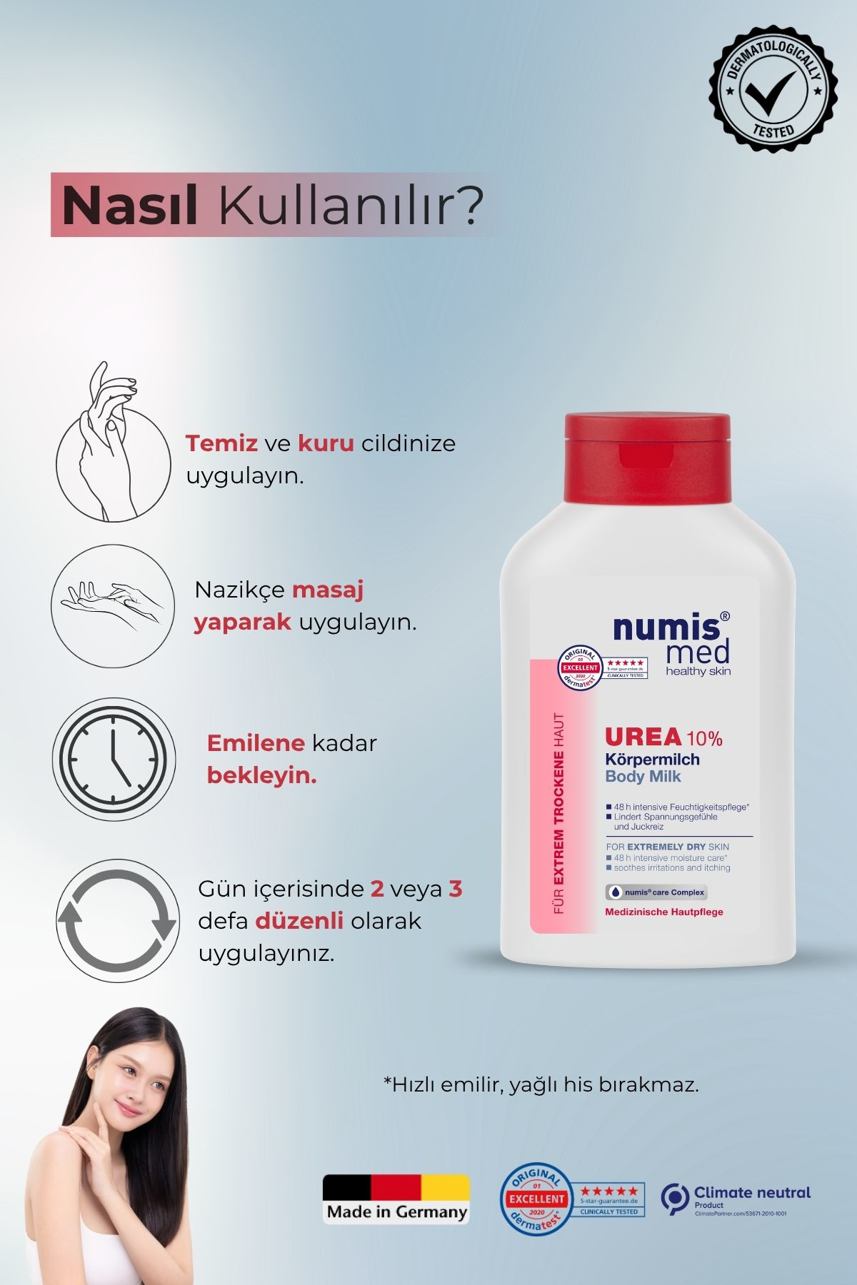 UREA %10 Vücut Sütü 300 ml - Çok Kuru Ciltler İçin Yoğun Nem ve Onarıcı Bakım UREA %10 Vücut Sütü 300 ml - Çok Kuru Ciltler İçin Yoğun Nem ve Onarıcı Bakım