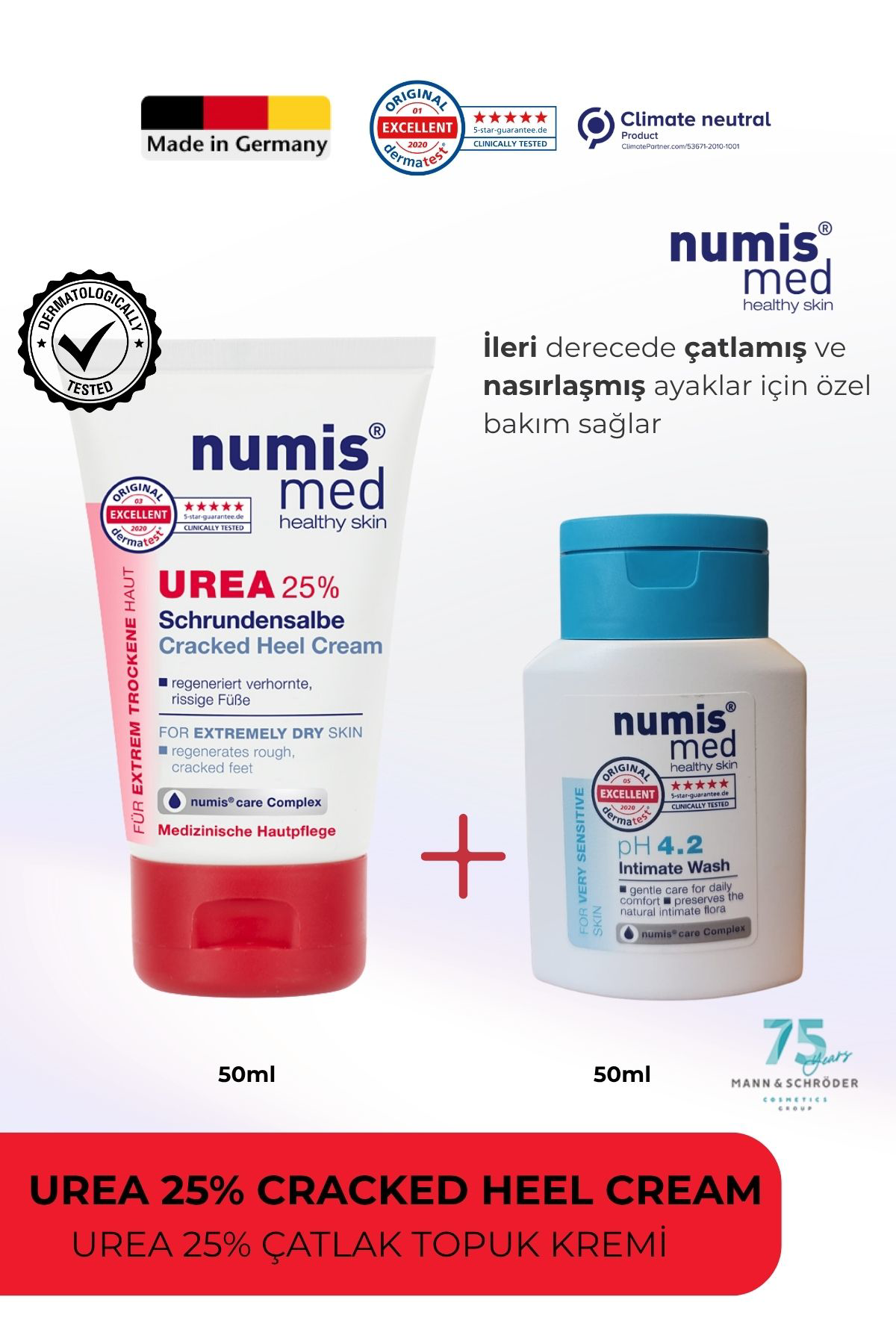 UREA %25 Topuk Çatlak Kremi 50 ml - Çok Kuru ve Sertleşmiş Ayaklar İçin Yoğun Bakım