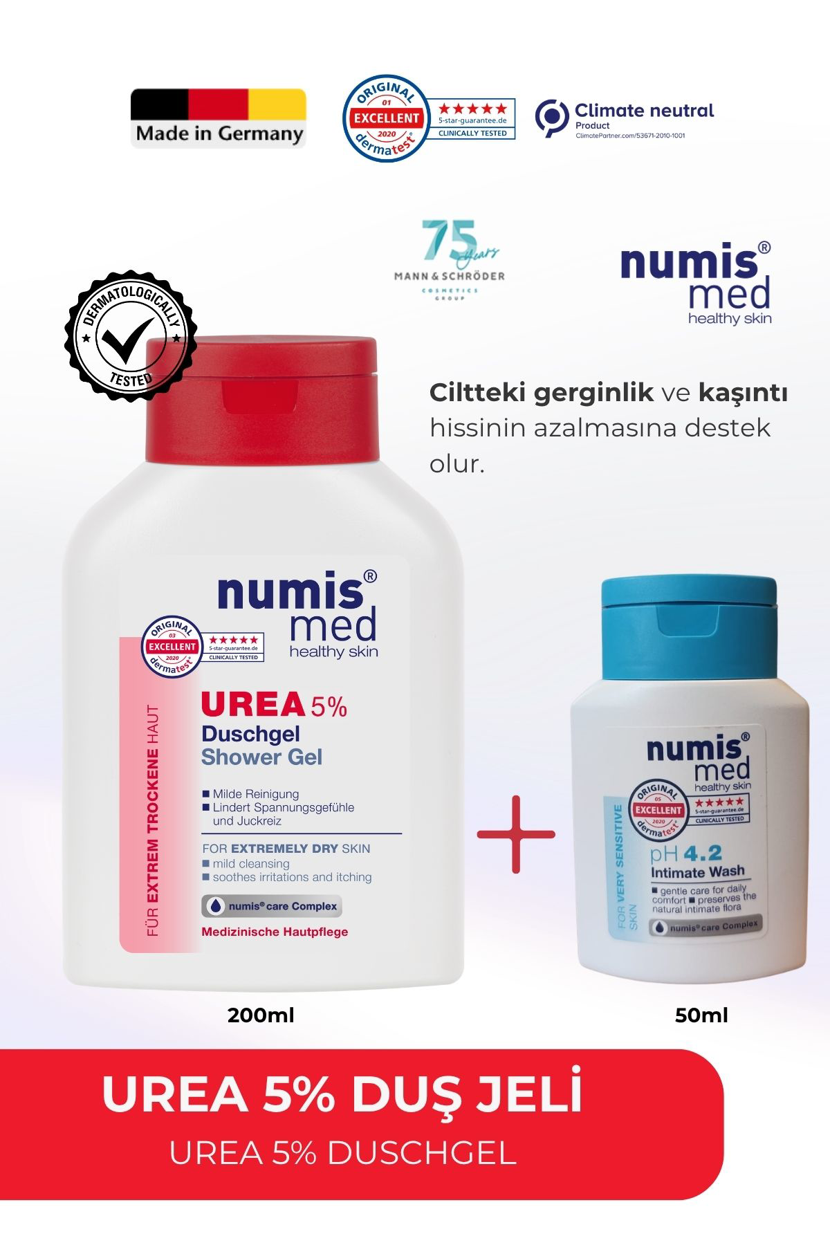 UREA %5 Duş Jeli 200 ml - Çok Kuru ve Hassas Ciltler İçin Nemlendirici Etkili Nazik Temizleyici