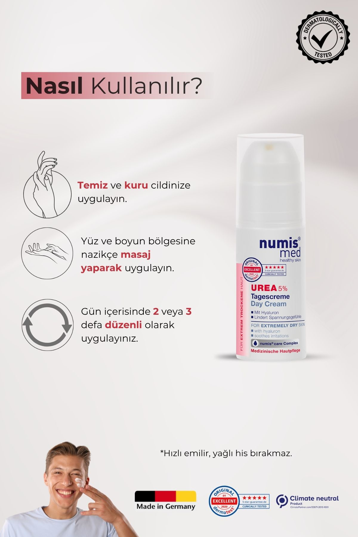 UREA %5 Yüz Kremi 50 ml - Kuru ve Hassas Ciltler İçin Günlük Nemlendirici Yüz Bakım Kremi UREA %5 Yüz Kremi 50 ml - Kuru ve Hassas Ciltler İçin Günlük Nemlendirici Yüz Bakım Kremi