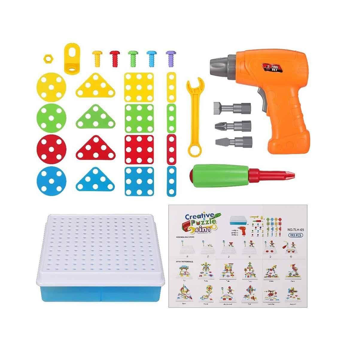 URT014-001 Birlik, 3D Eğitici Matkap Seti Hayvanlar Özel Fiyatlı