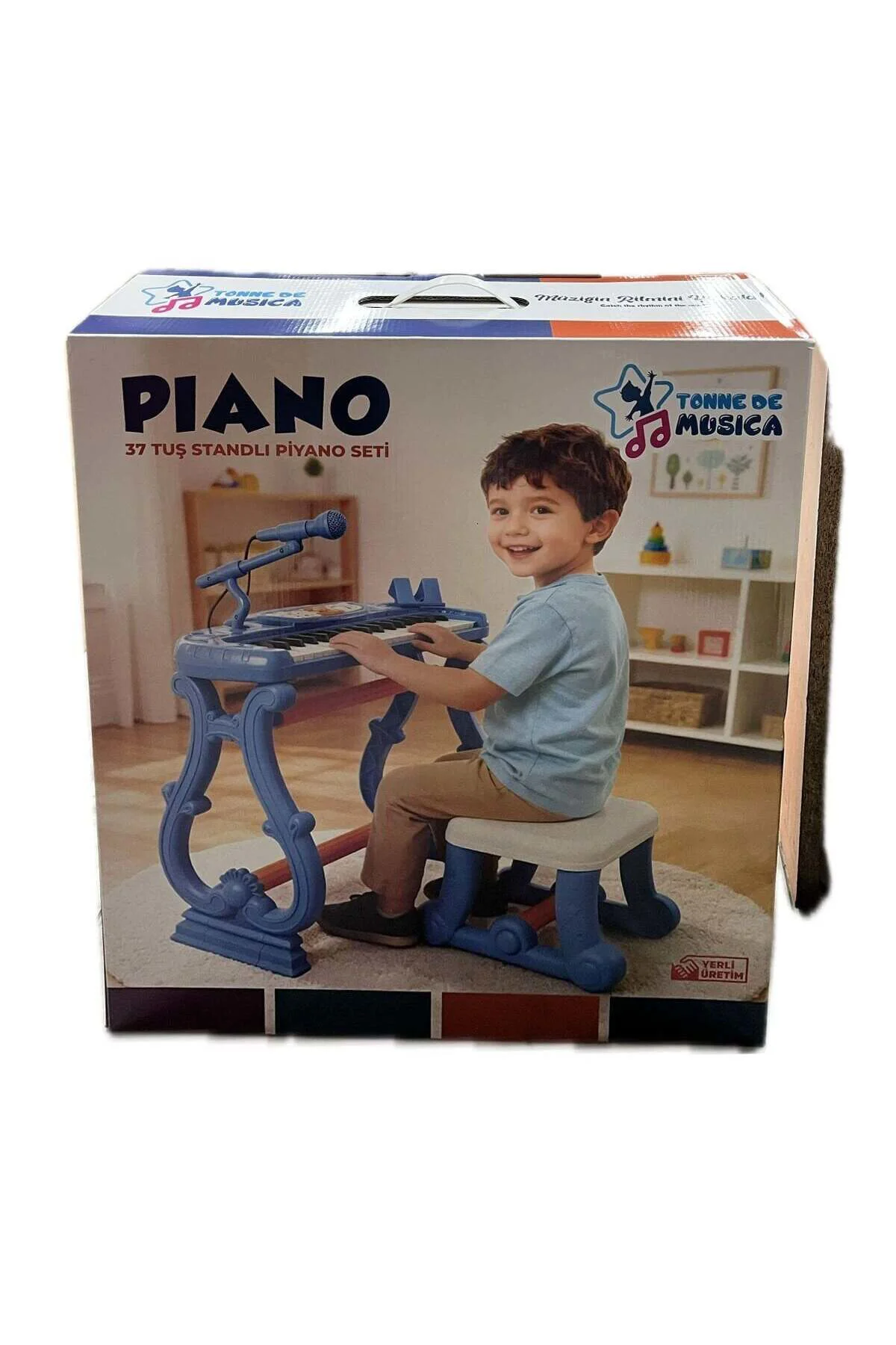 Urt033-002 Ayakli 37 Tuş Piano Org- Mavi