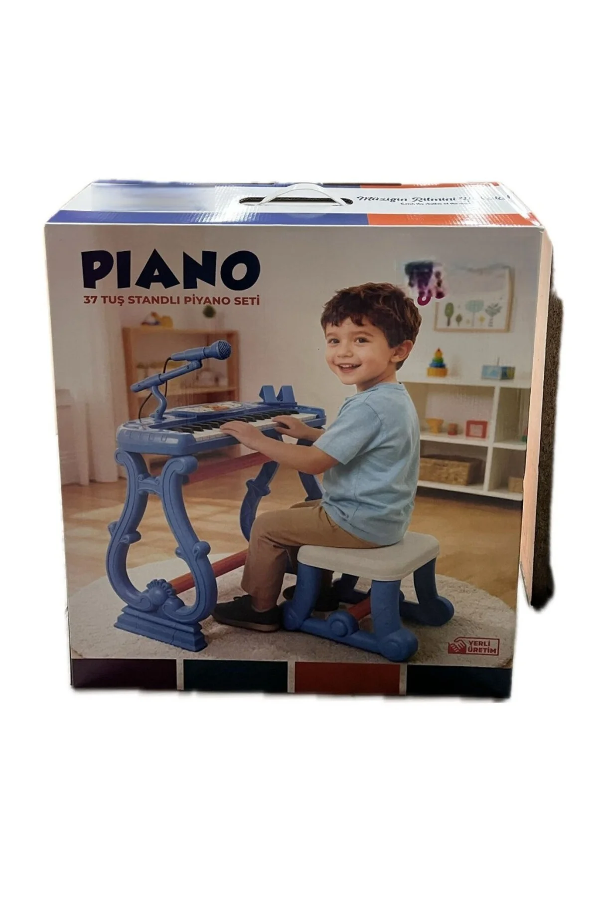 URT033-002 AYAKLI 37 TUŞ PİANO ORG - MAVİ