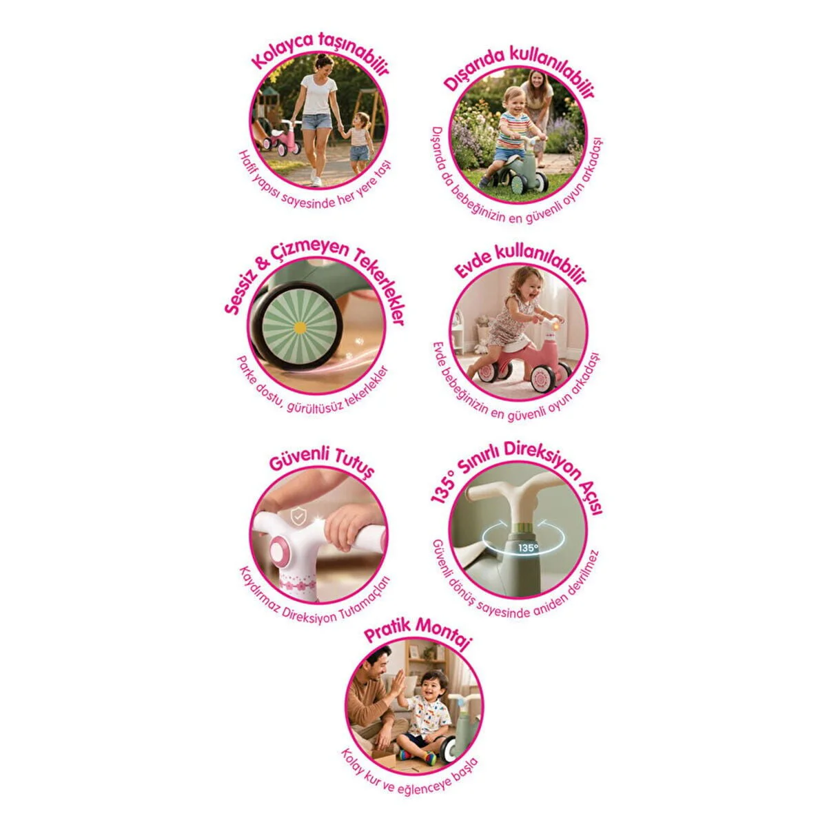 URT047001-YEŞİL BABYCİM DENGE BİSİKLETİ URT047001-YEŞİL BABYCİM DENGE BİSİKLETİ